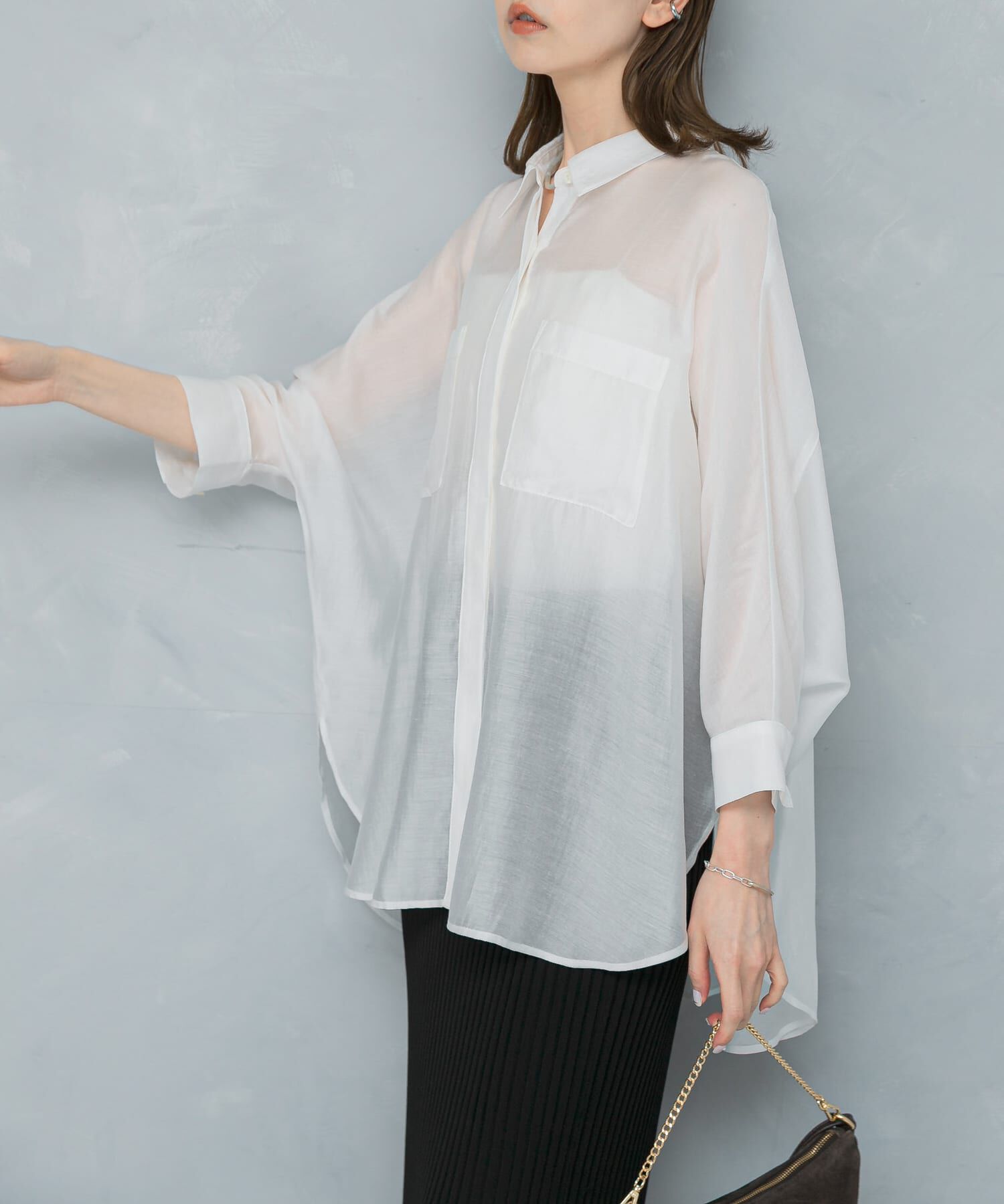 URBAN RESEARCH ROSSO「アセテートシアードルマンシャツ」|シャツ・ブラウス|