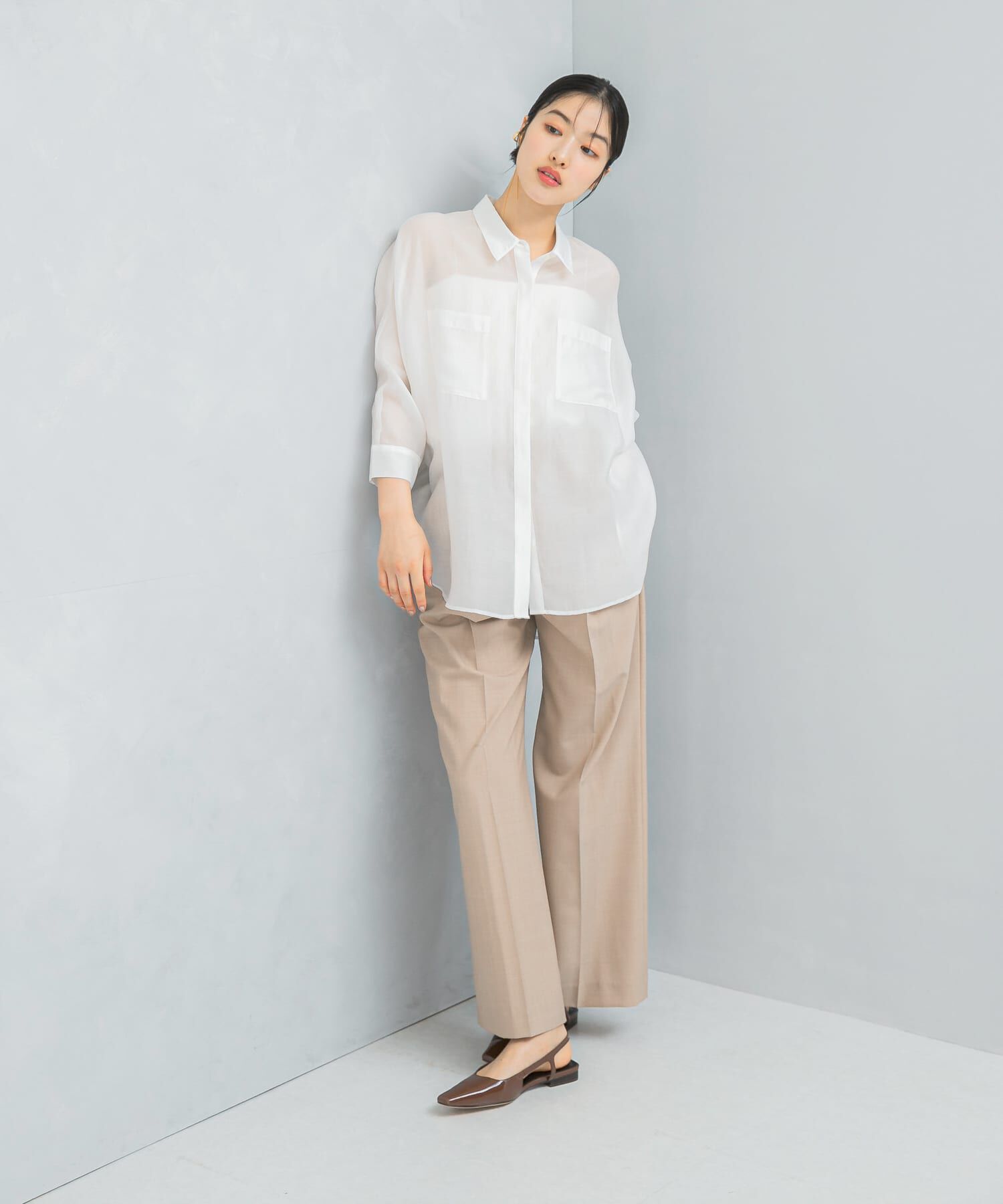 URBAN RESEARCH ROSSO「アセテートシアードルマンシャツ」|シャツ・ブラウス|