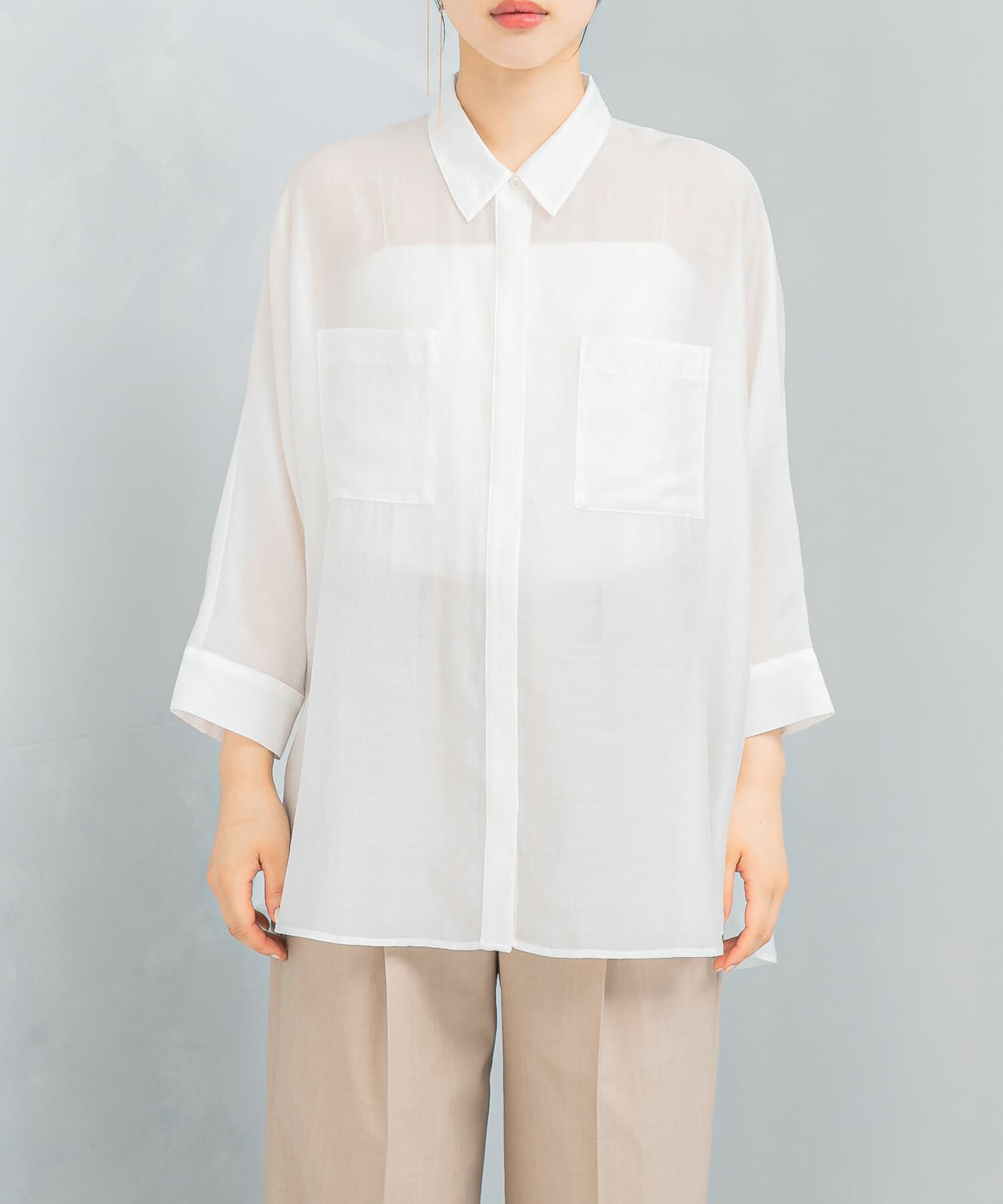 URBAN RESEARCH ROSSO「アセテートシアードルマンシャツ」|シャツ・ブラウス|