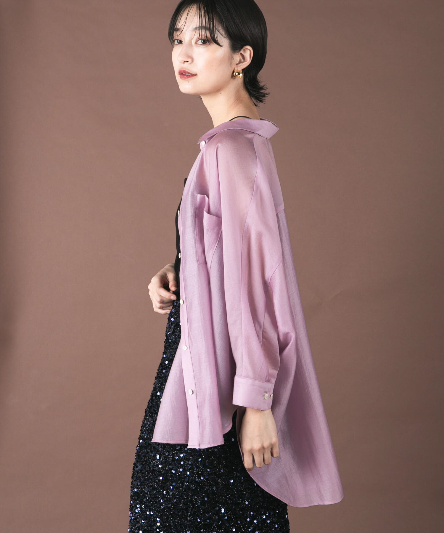 URBAN RESEARCH ROSSO「アセテートシアードルマンシャツ」|シャツ・ブラウス|