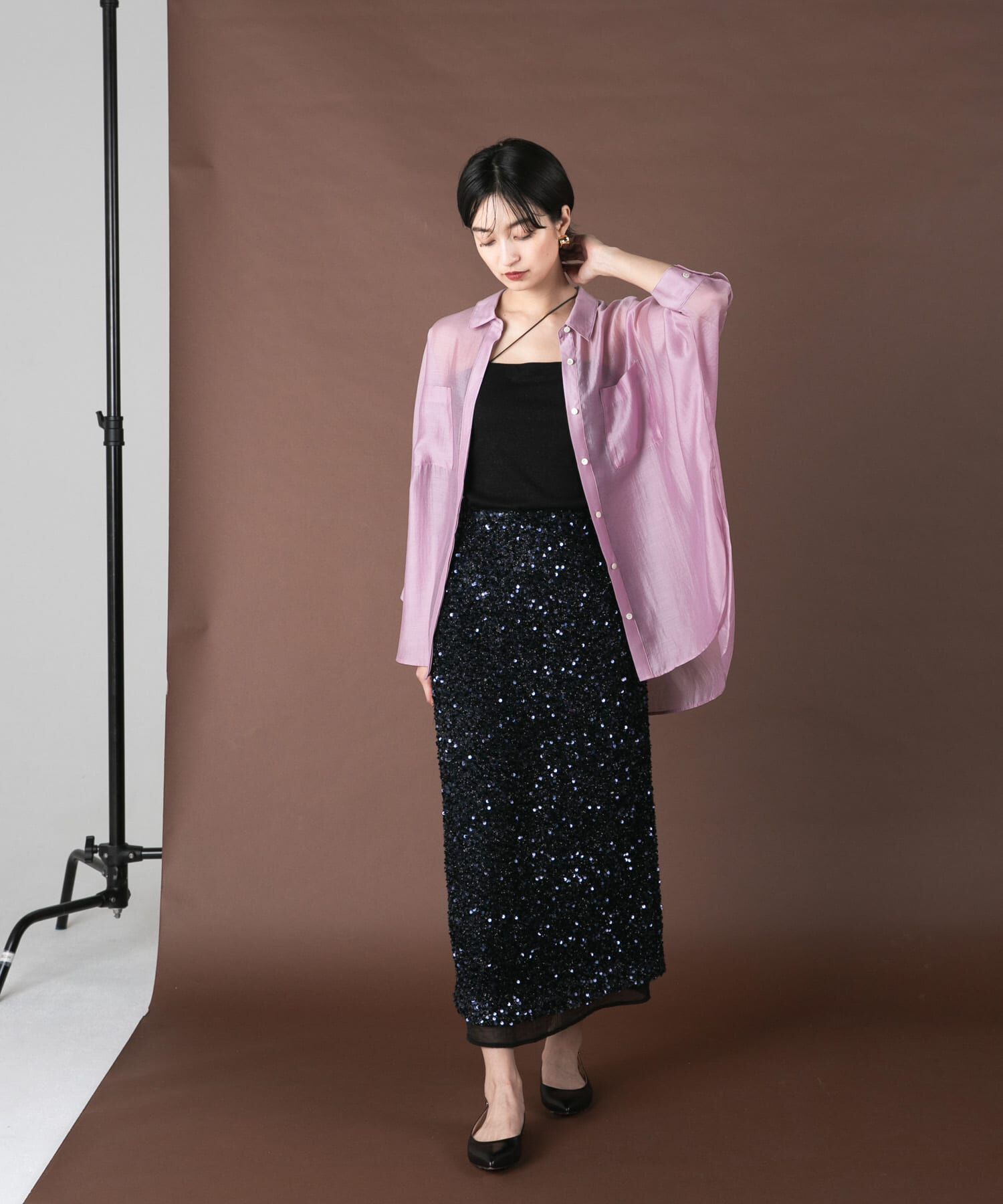 URBAN RESEARCH ROSSO「アセテートシアードルマンシャツ」|シャツ・ブラウス|