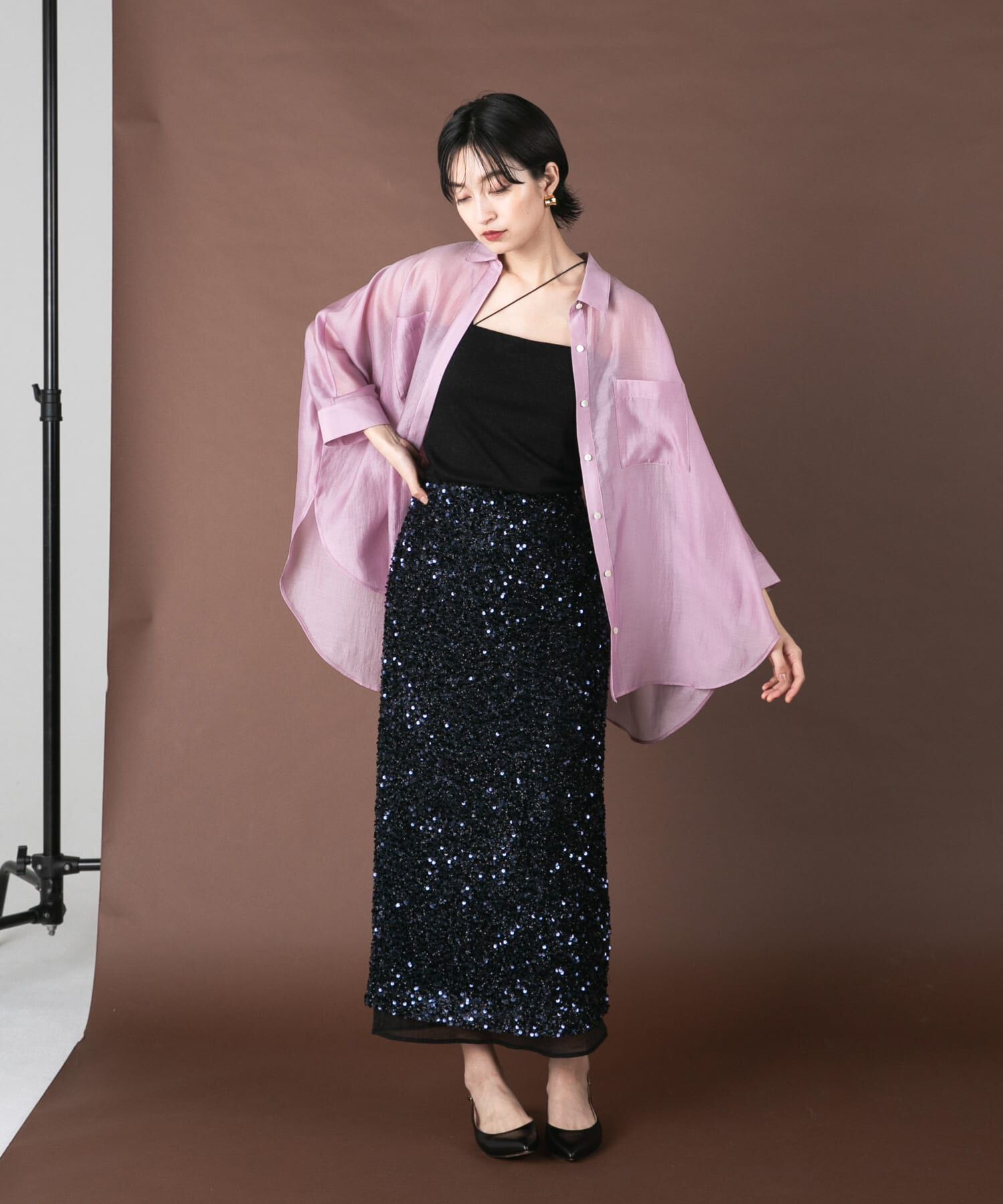 URBAN RESEARCH ROSSO「アセテートシアードルマンシャツ」|シャツ・ブラウス|