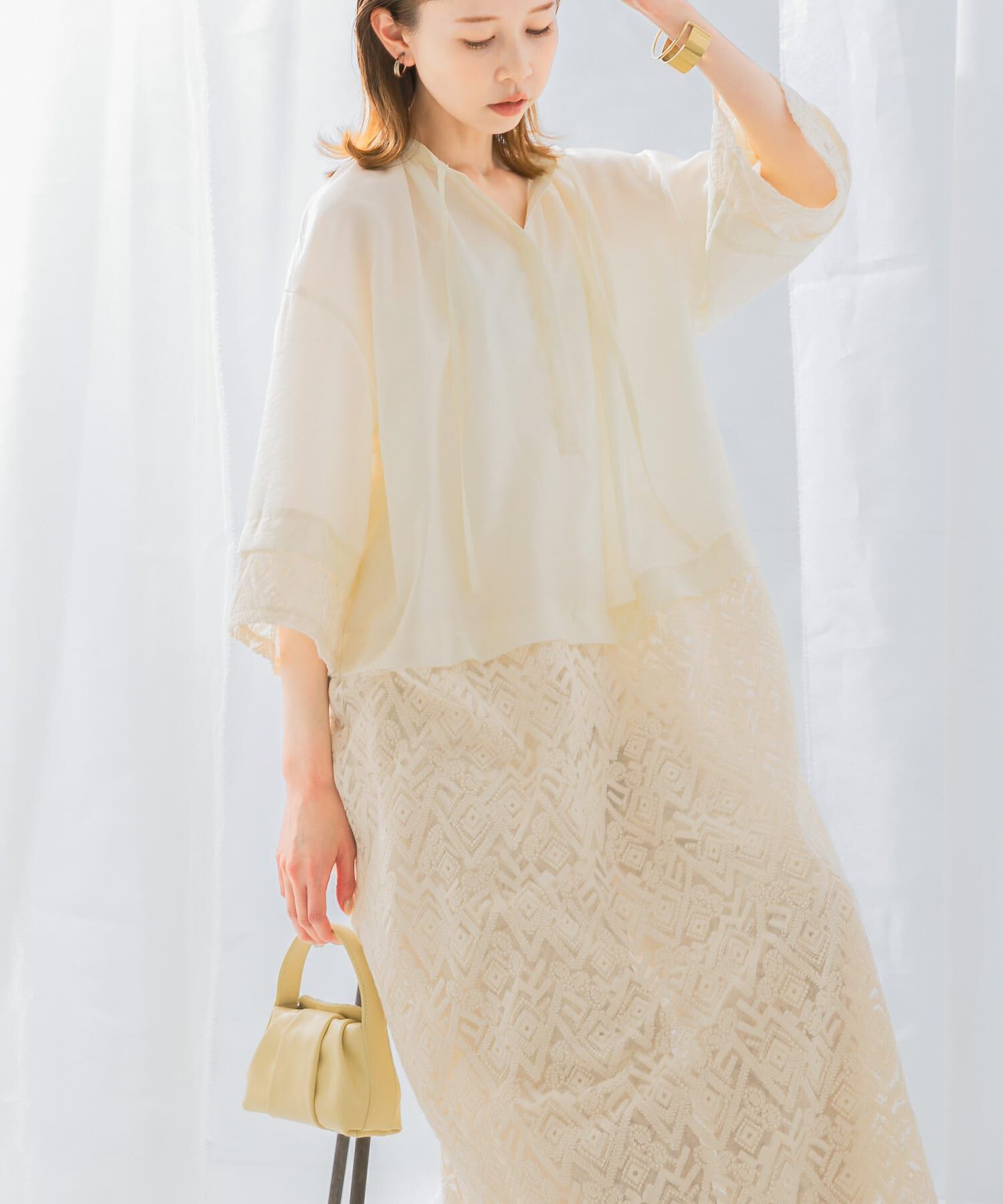 URBAN RESEARCH ROSSO「レース切替ワンピース」|ワンピース|