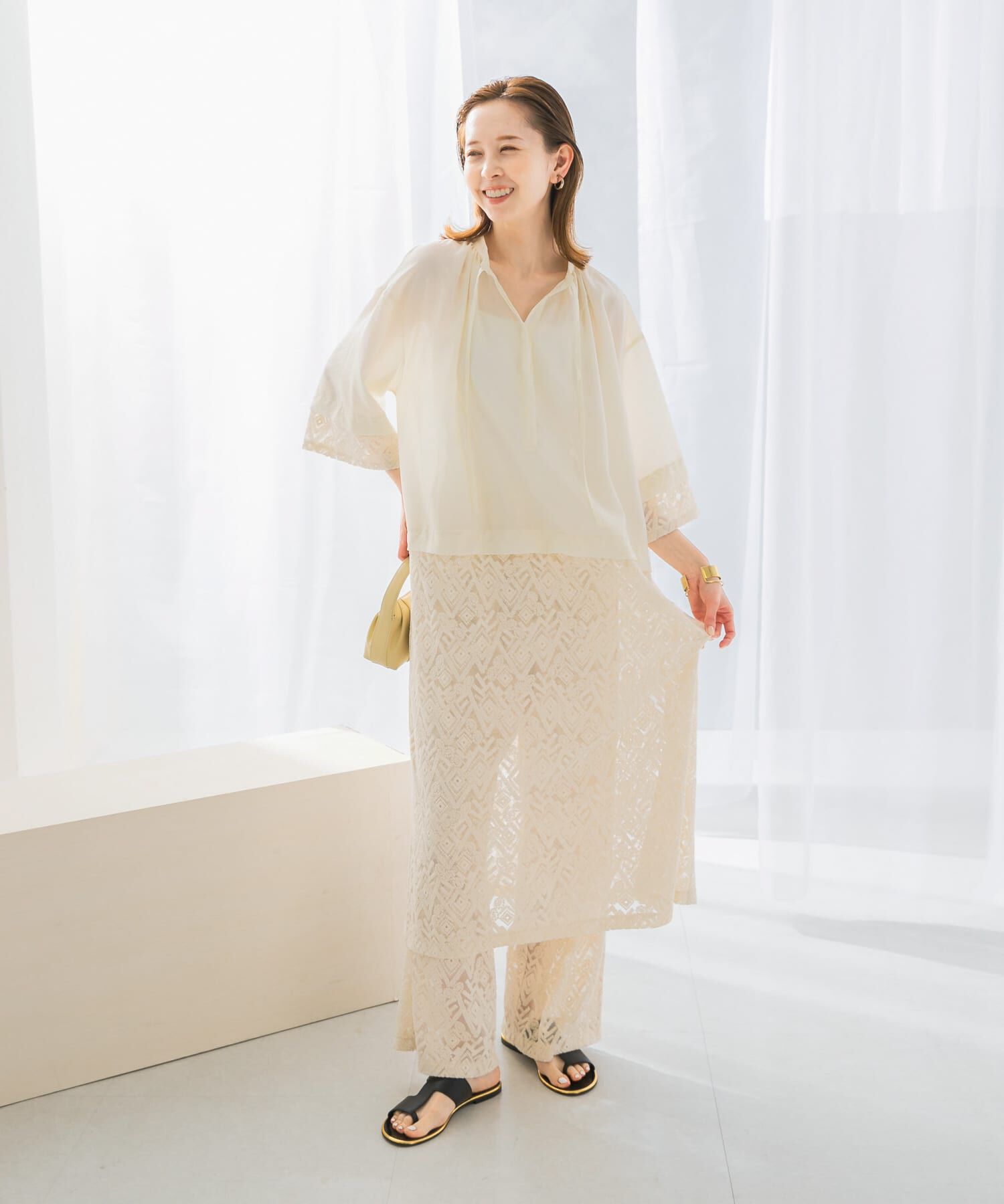 URBAN RESEARCH ROSSO「レース切替ワンピース」|ワンピース|