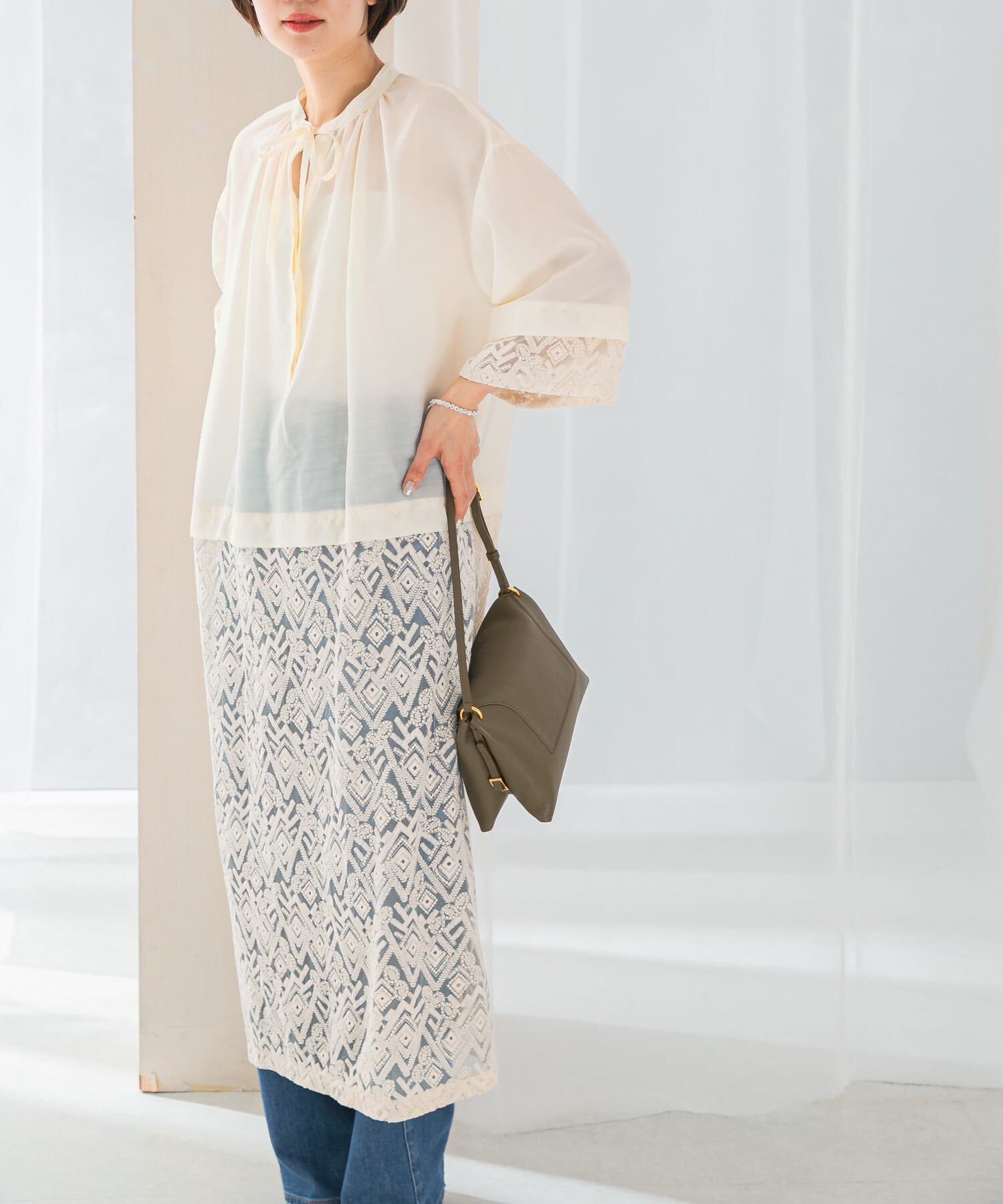 URBAN RESEARCH ROSSO「レース切替ワンピース」|ワンピース|