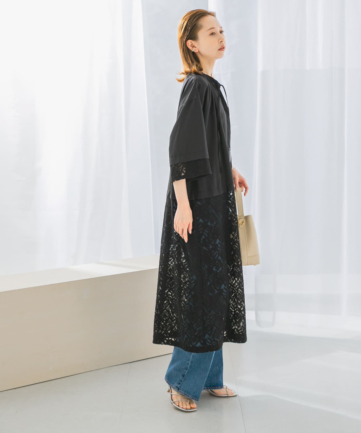 URBAN RESEARCH ROSSO「レース切替ワンピース」|ワンピース|