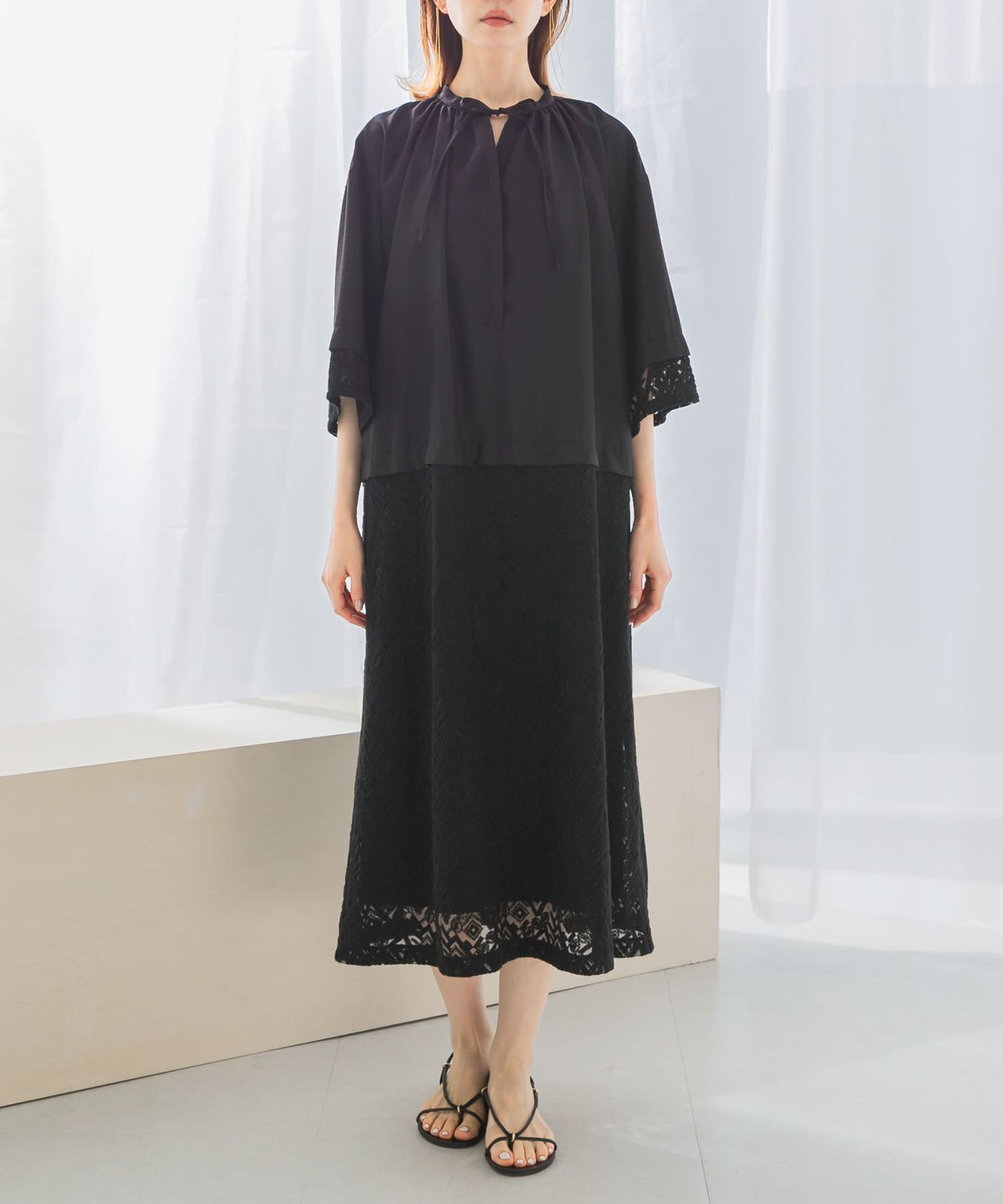 URBAN RESEARCH ROSSO「レース切替ワンピース」|ワンピース|