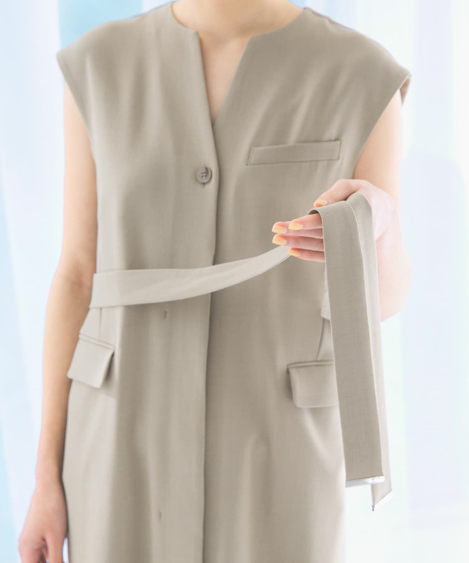 URBAN RESEARCH ROSSO「リネンライクレイヤードワンピース」|ワンピース|