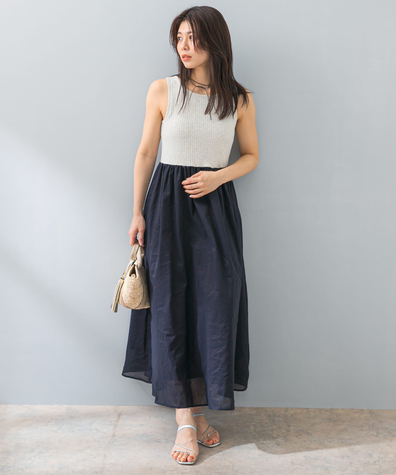 URBAN RESEARCH ROSSO「F by ROSSO　カップ付ドッキングワンピース」|ワンピース|オートミール