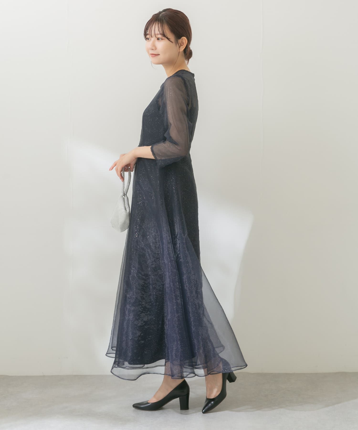 URBAN RESEARCH ROSSO「kaene　ラメミックスステッチレースドレス」|ワンピース|