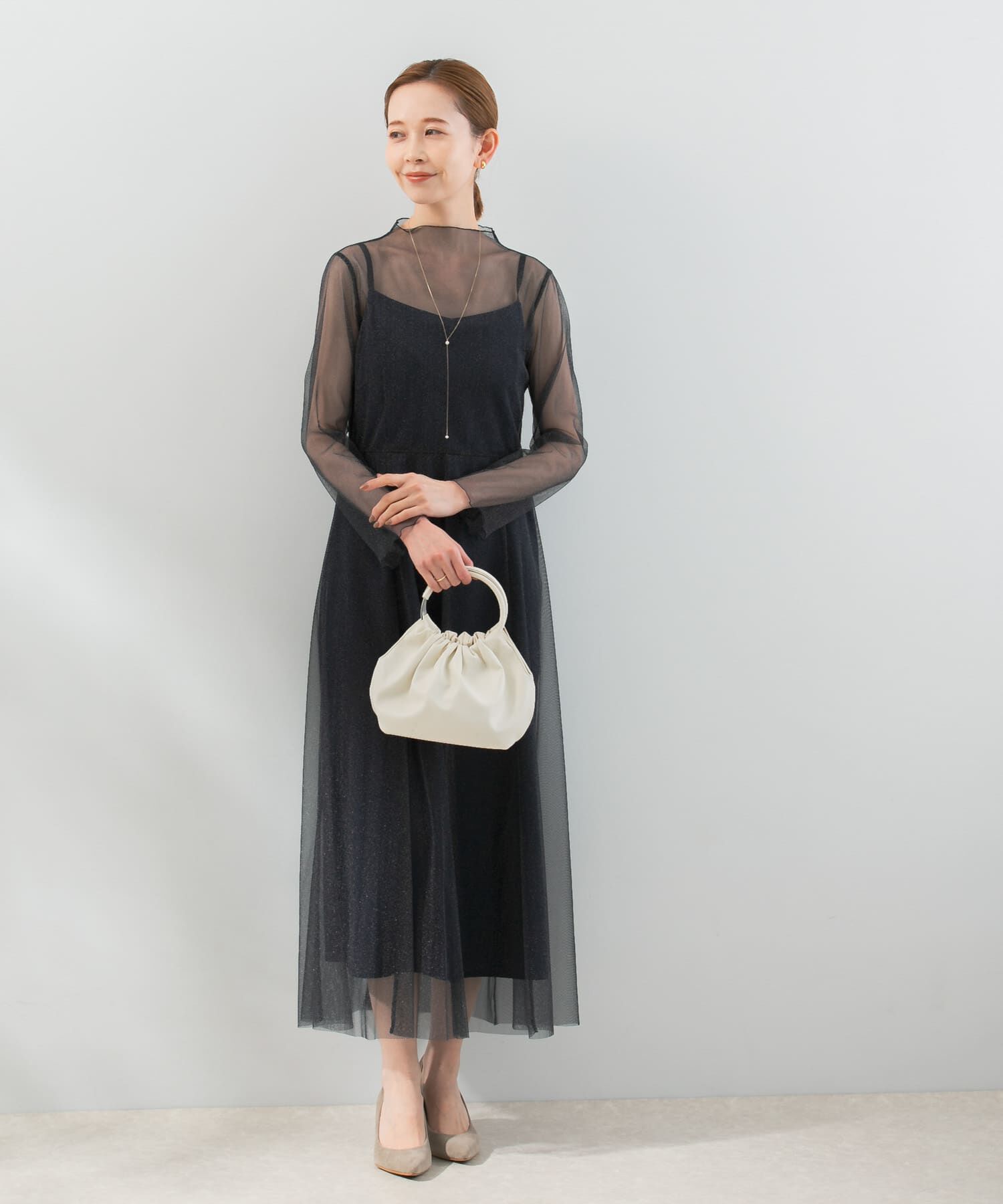 URBAN RESEARCH ROSSO「kaene　ラメチュールメロウワンピース」|ワンピース|