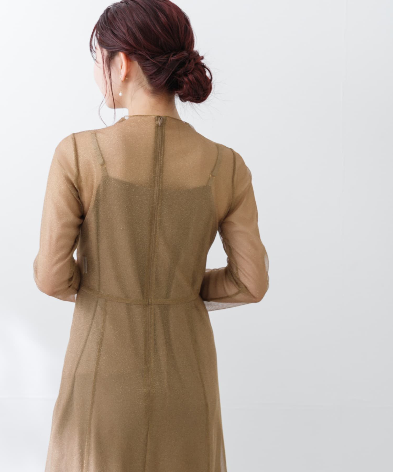 URBAN RESEARCH ROSSO「kaene　ラメチュールメロウワンピース」|ワンピース|