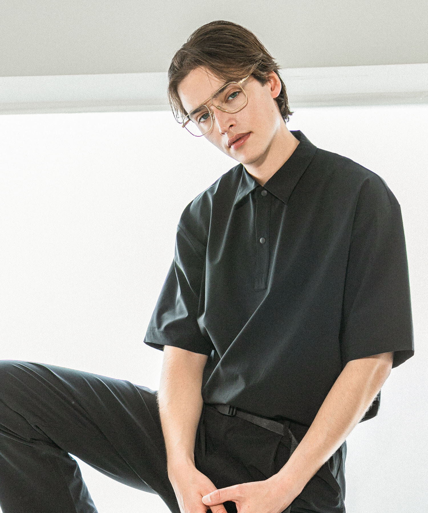 URBAN RESEARCH「『XLサイズあり』『撥水』SOLOTEX STRETCH ポロシャツ」|ポロシャツ|ブラック