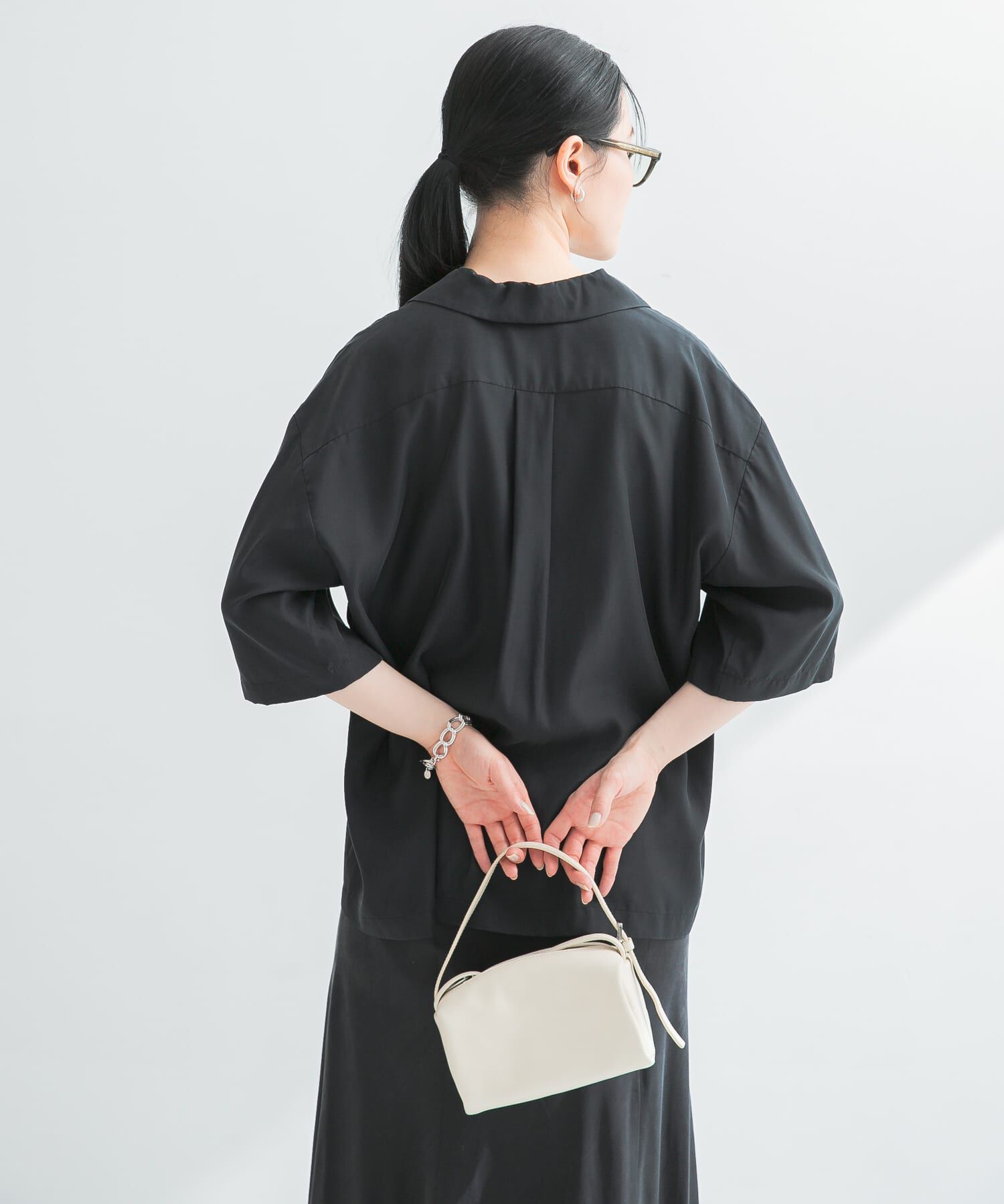 URBAN RESEARCH「『接触冷感』キュプラオープンカラーシャツ」|シャツ・ブラウス|