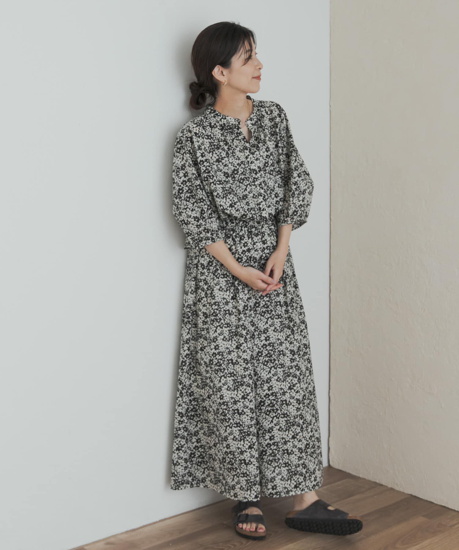 URBAN RESEARCH DOORS「フラワープリントドルマンブラウス」|シャツ・ブラウス|