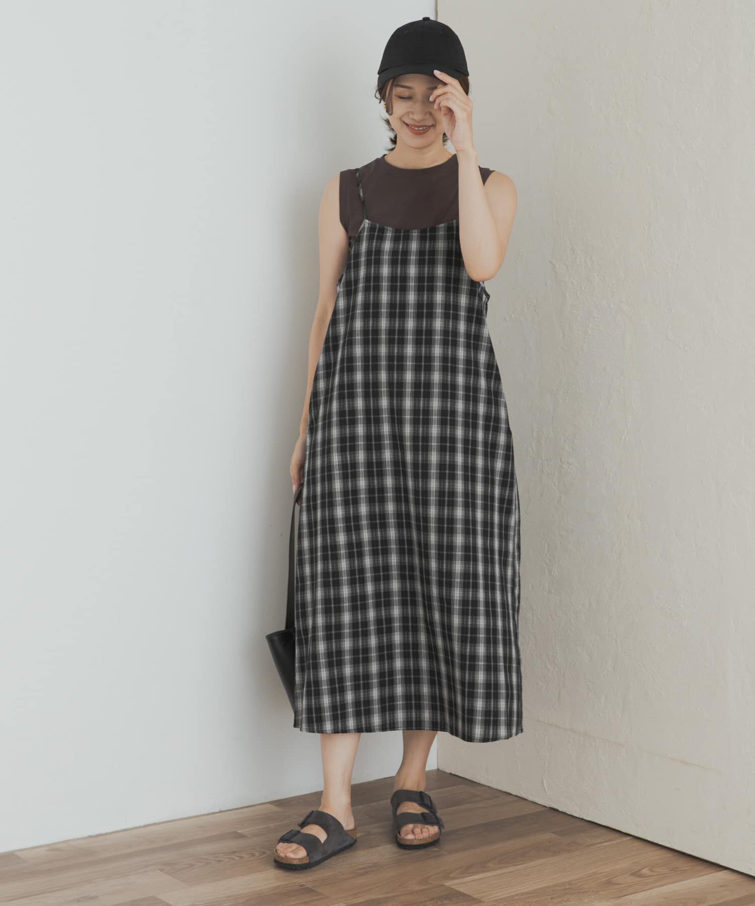 URBAN RESEARCH DOORS「チェックキャミワンピース」|ワンピース|