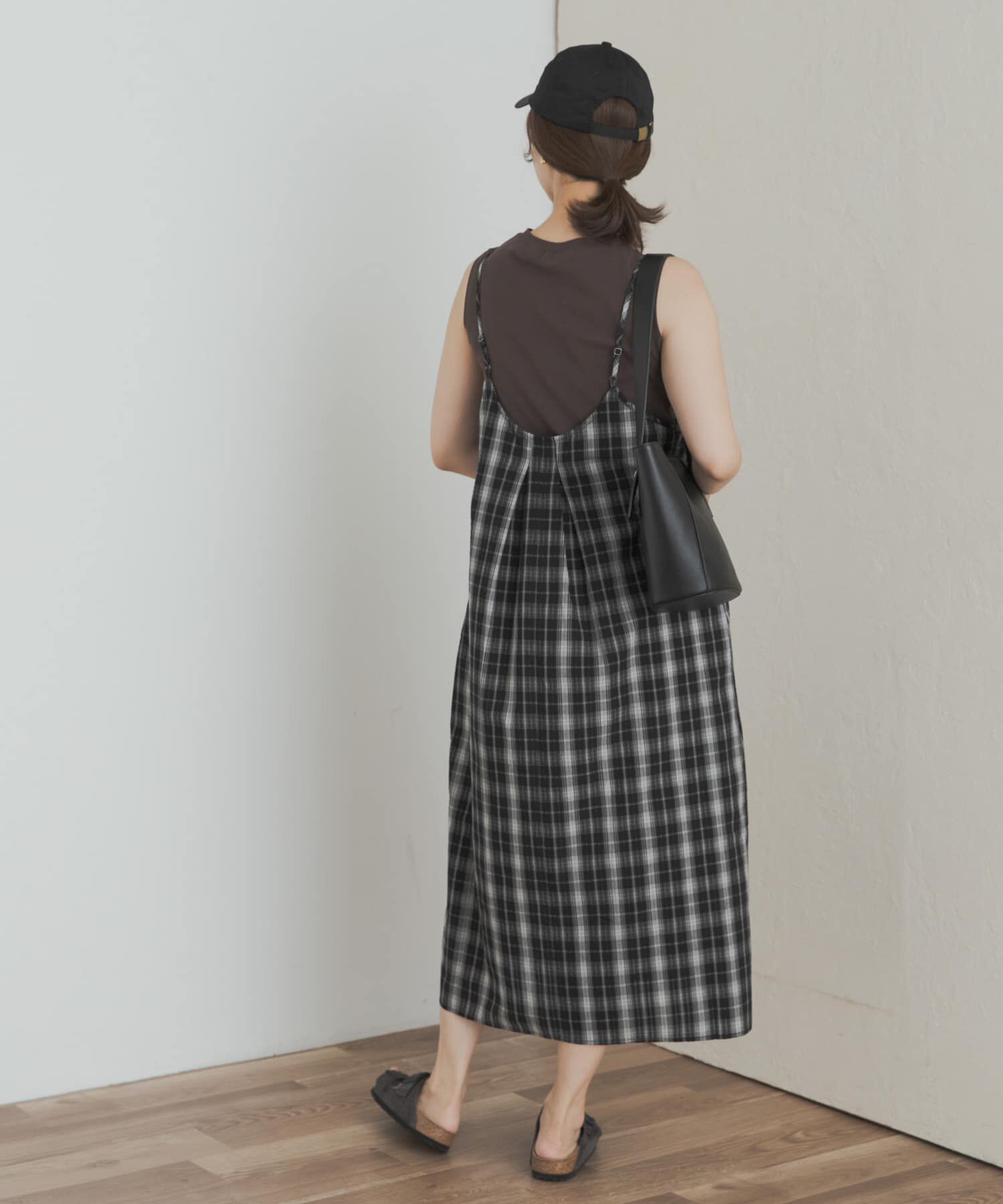 URBAN RESEARCH DOORS「チェックキャミワンピース」|ワンピース|