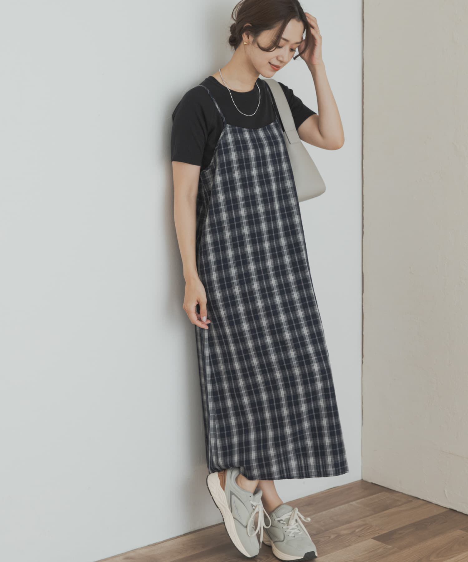 URBAN RESEARCH DOORS「チェックキャミワンピース」|ワンピース|
