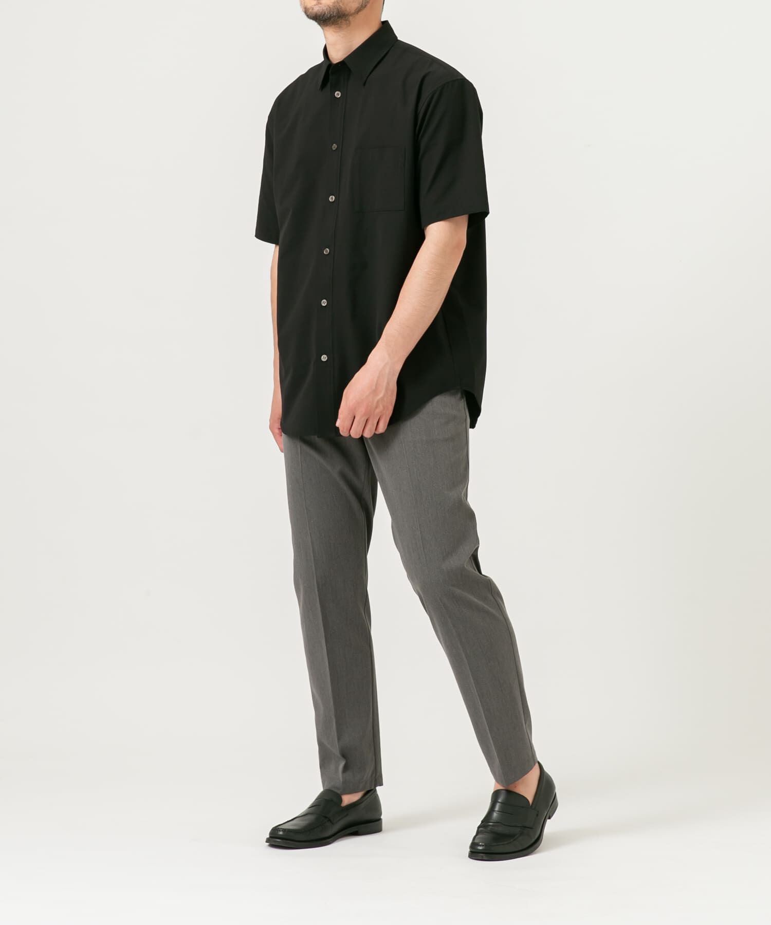 URBAN RESEARCH ROSSO「『XLサイズあり』マイクロサッカーレギュラーカラー半袖シャツ」|シャツ・ブラウス|