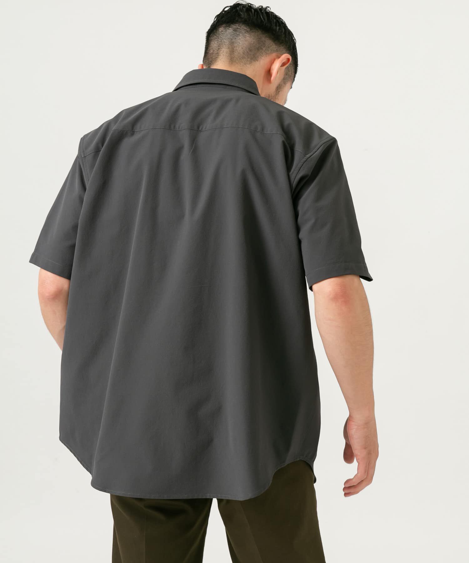 URBAN RESEARCH ROSSO「『XLサイズあり』マイクロサッカーレギュラーカラー半袖シャツ」|シャツ・ブラウス|