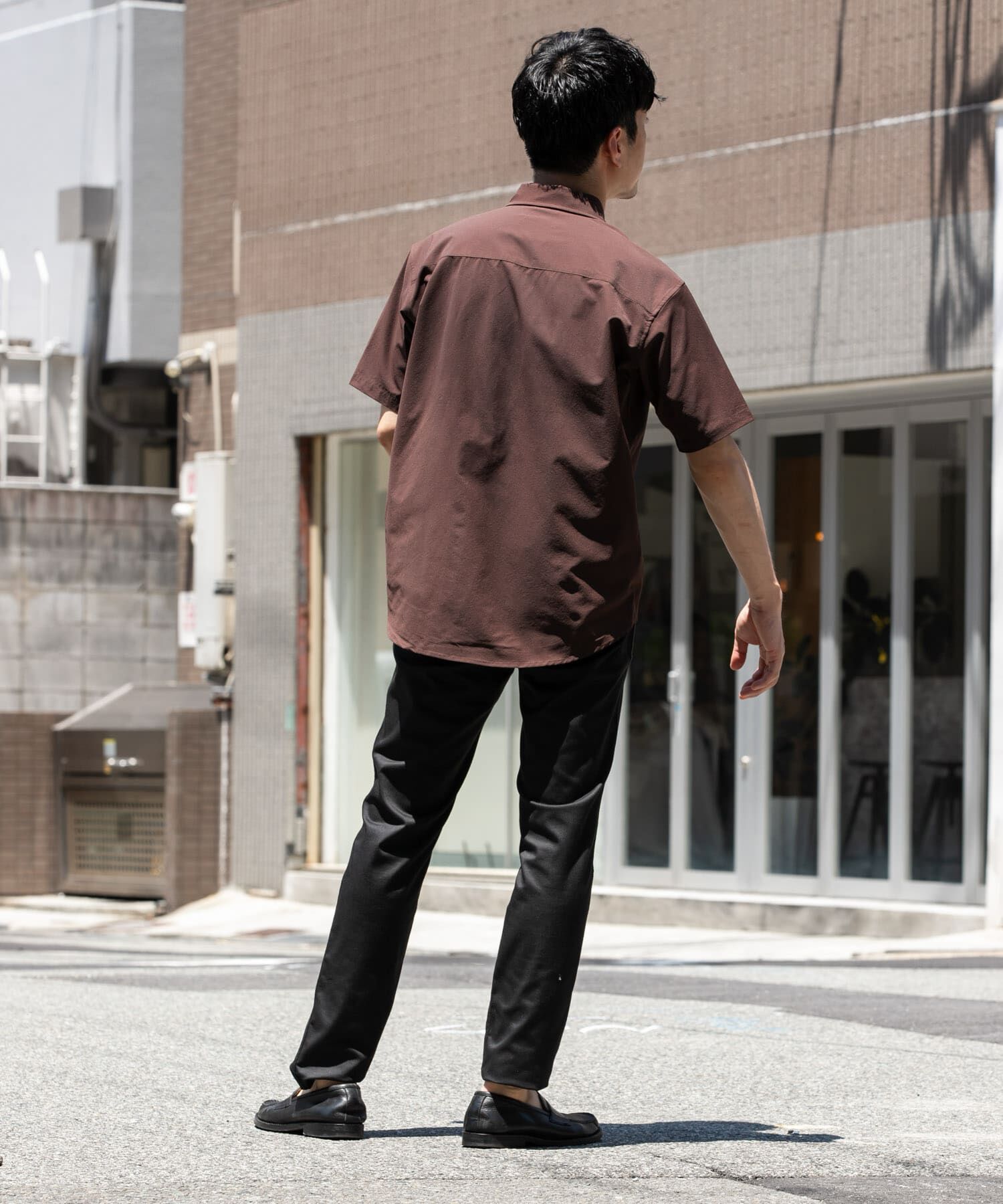 URBAN RESEARCH ROSSO「『XLサイズあり』マイクロサッカーレギュラーカラー半袖シャツ」|シャツ・ブラウス|