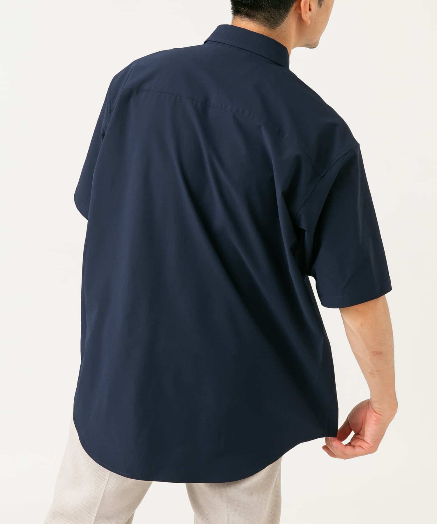 URBAN RESEARCH ROSSO「『XLサイズあり』マイクロサッカーレギュラーカラー半袖シャツ」|シャツ・ブラウス|