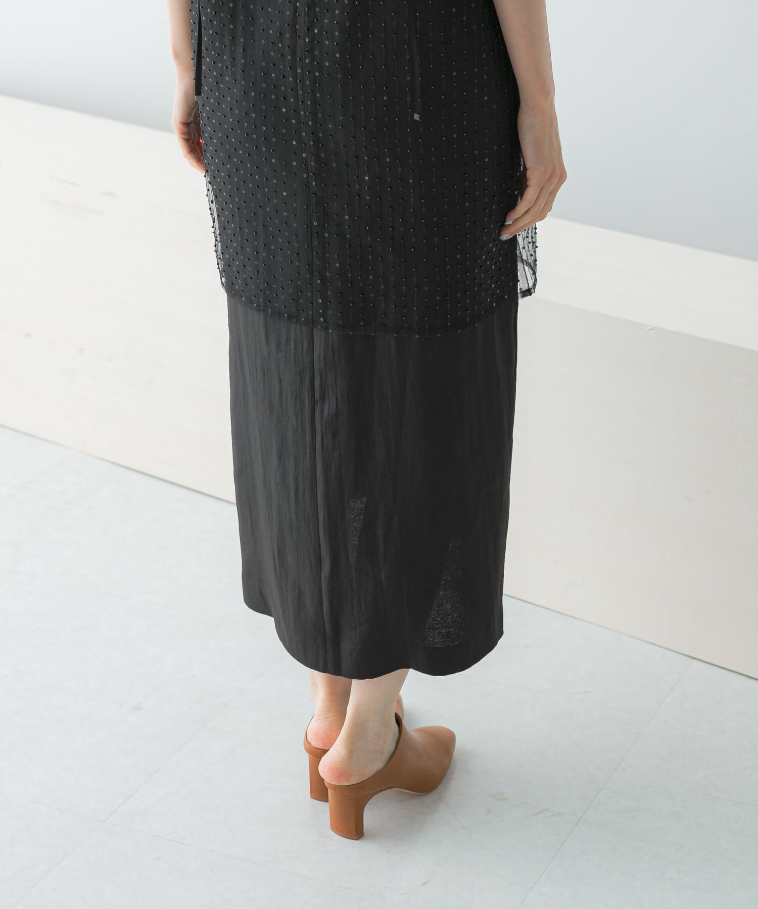 URBAN RESEARCH ROSSO「シアー&times;ラインストーンレイヤードワンピース」|ワンピース|