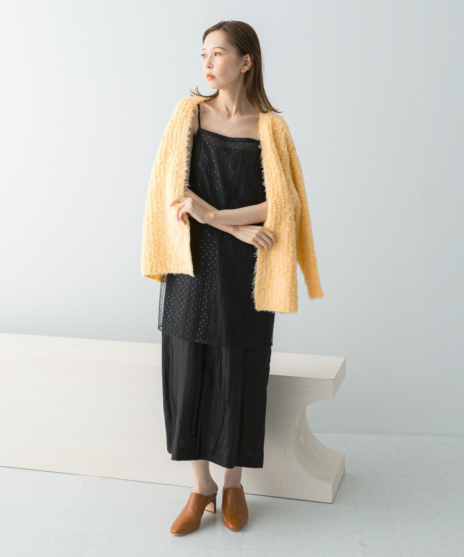 URBAN RESEARCH ROSSO「シアー&times;ラインストーンレイヤードワンピース」|ワンピース|