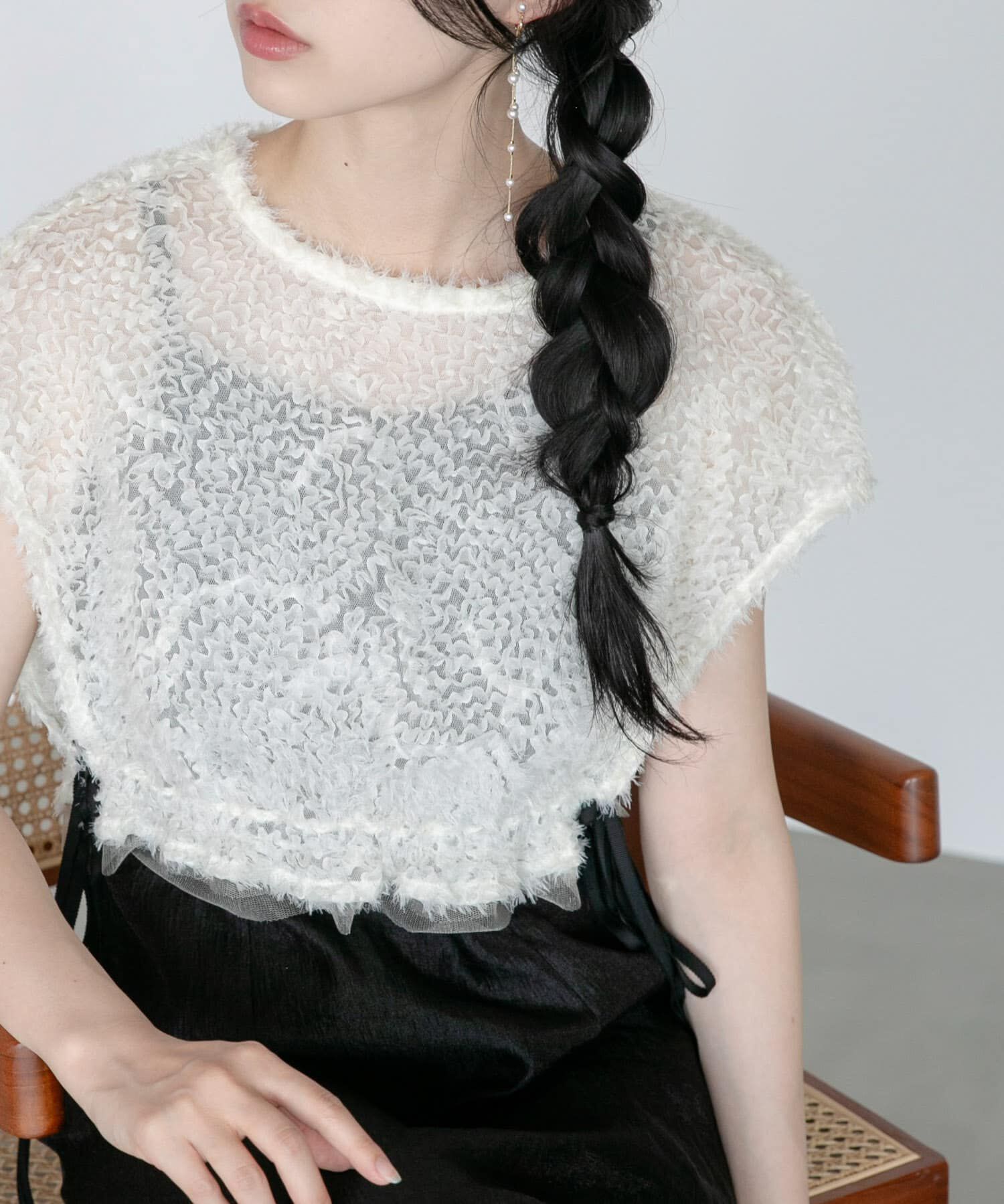 URBAN RESEARCH ROSSO「kaene　チュールボレロハイウエストドレス」|ワンピース|