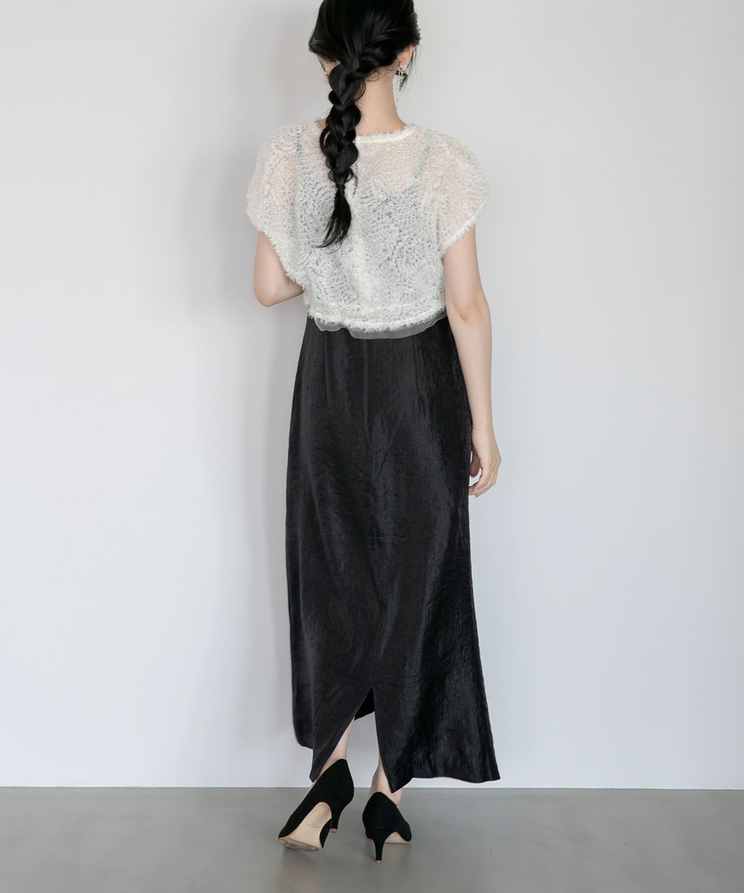 URBAN RESEARCH ROSSO「kaene　チュールボレロハイウエストドレス」|ワンピース|