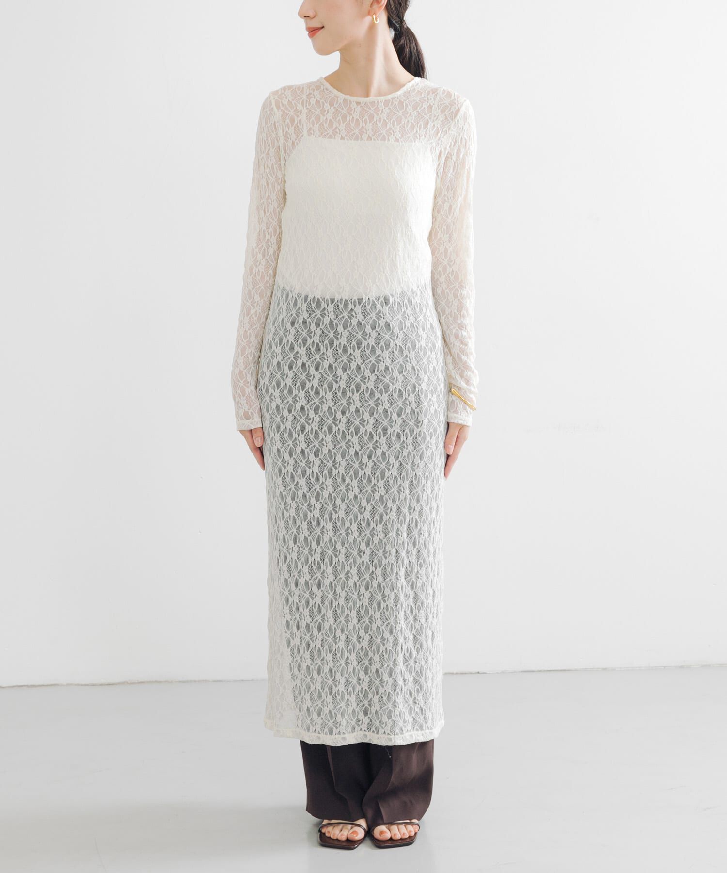 URBAN RESEARCH「ストレッチレースカットワンピース」|ワンピース|