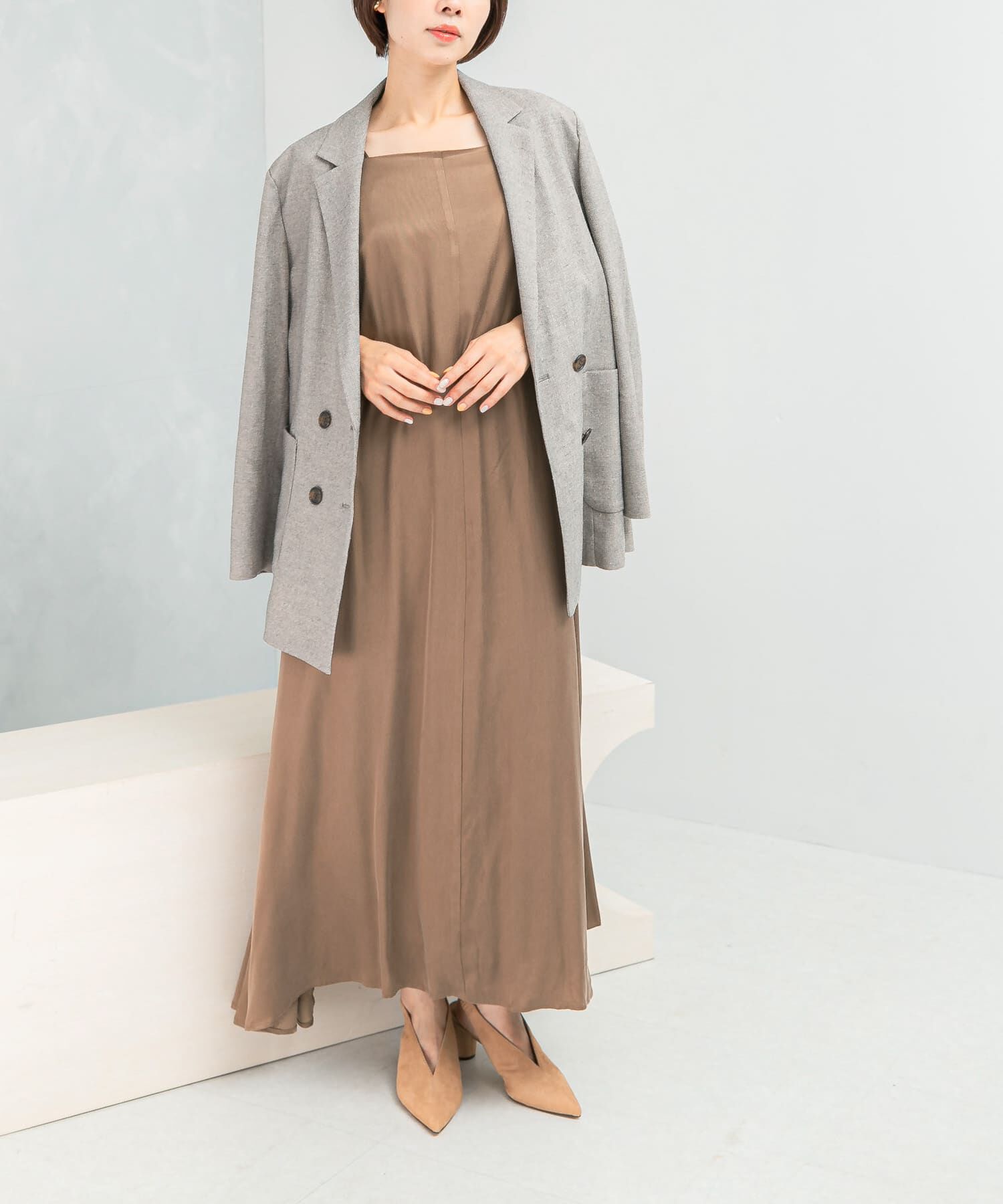 URBAN RESEARCH ROSSO「クールタッチ2WAYキュプラ混キャミワンピース」|ワンピース|