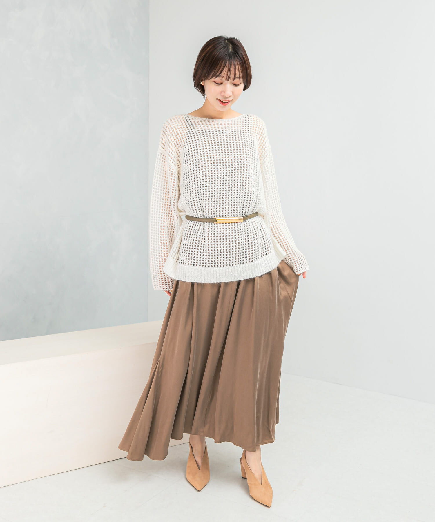 URBAN RESEARCH ROSSO「クールタッチ2WAYキュプラ混キャミワンピース」|ワンピース|