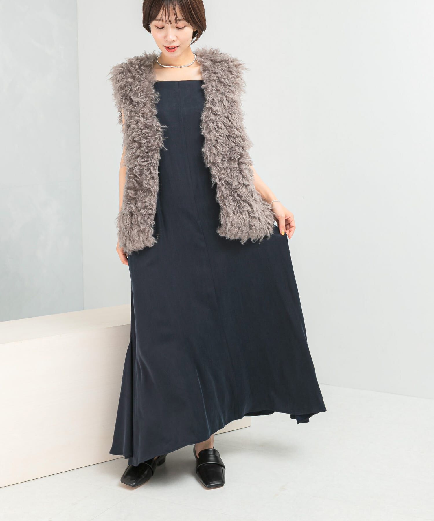 URBAN RESEARCH ROSSO「クールタッチ2WAYキュプラ混キャミワンピース」|ワンピース|