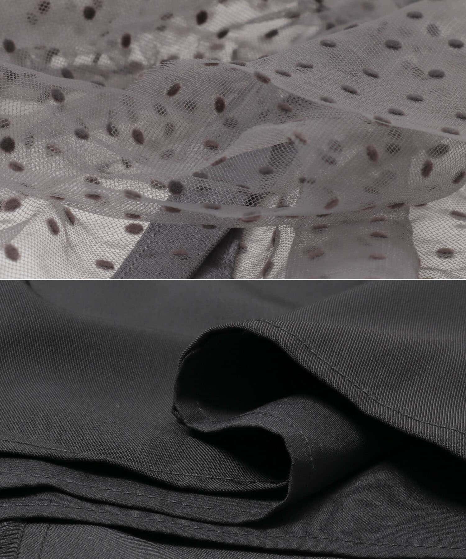 URBAN RESEARCH ROSSO「ドットチュールブラウスSETドレス」|ワンピース|