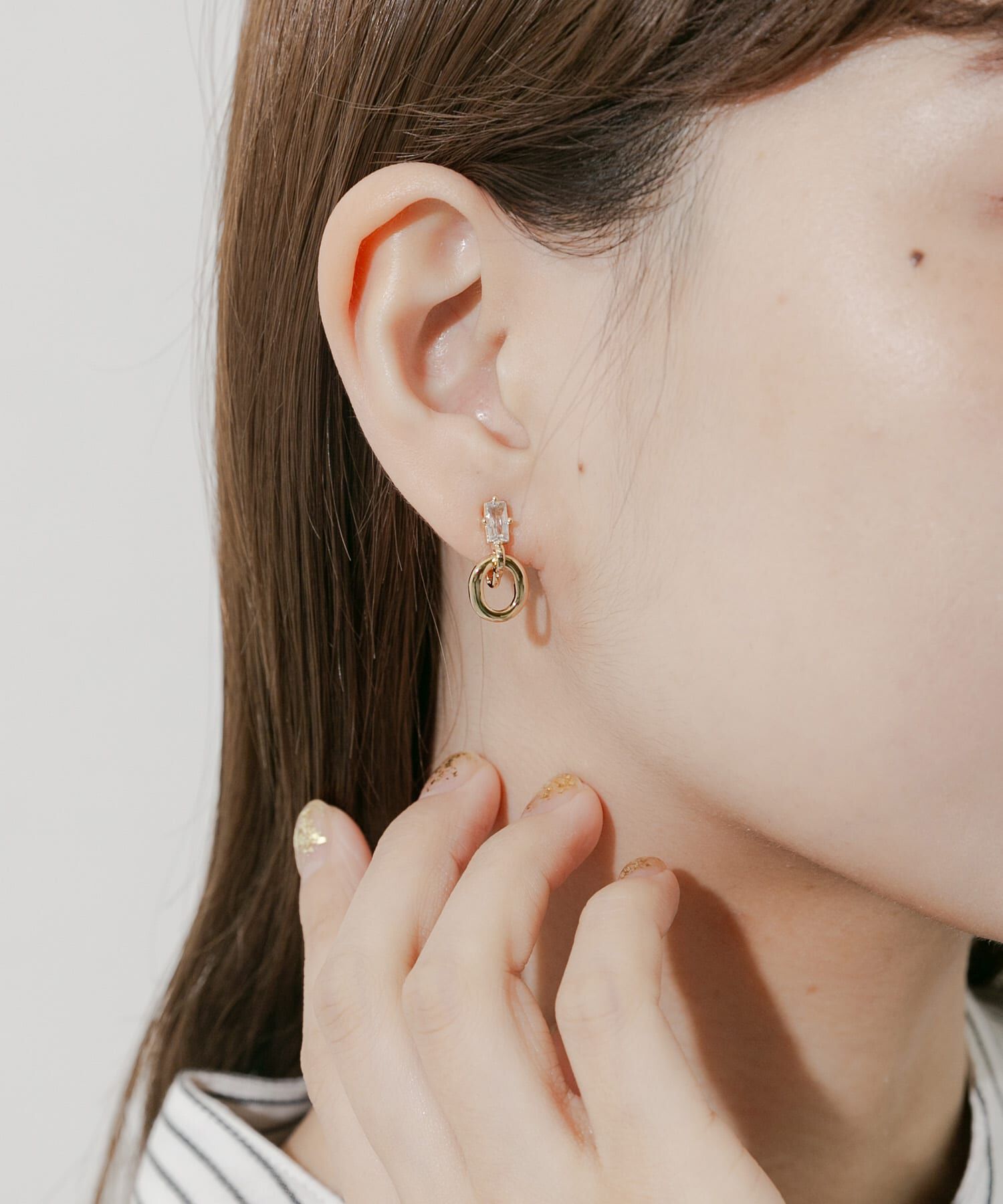 SMELLY「ミニビジューサークルスウィングイヤリング」|イヤリング|