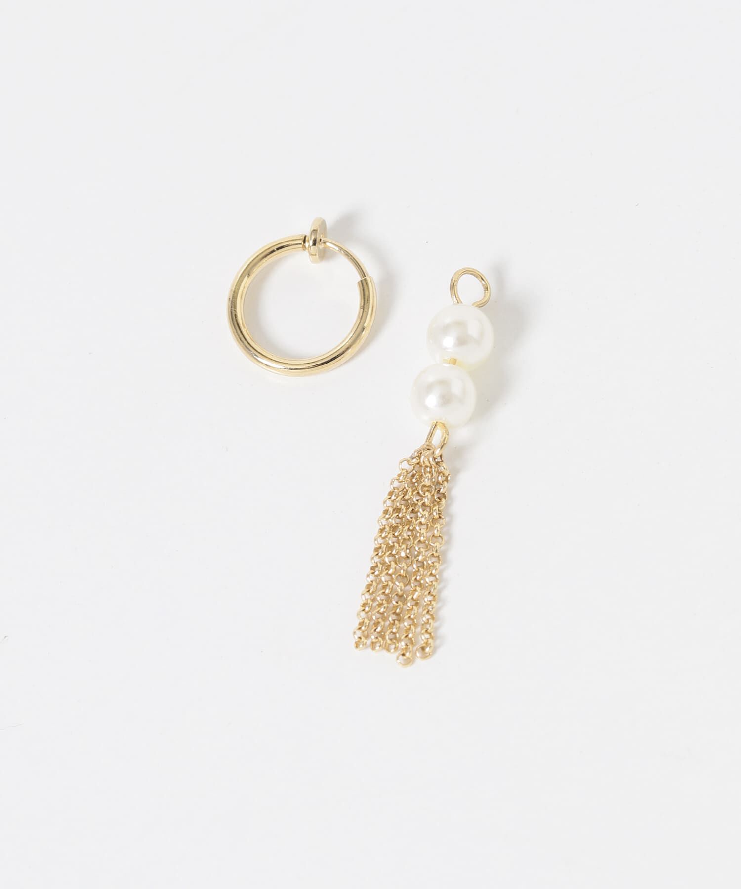 SMELLY「パールシャワーチェーンイヤリング」|イヤリング|