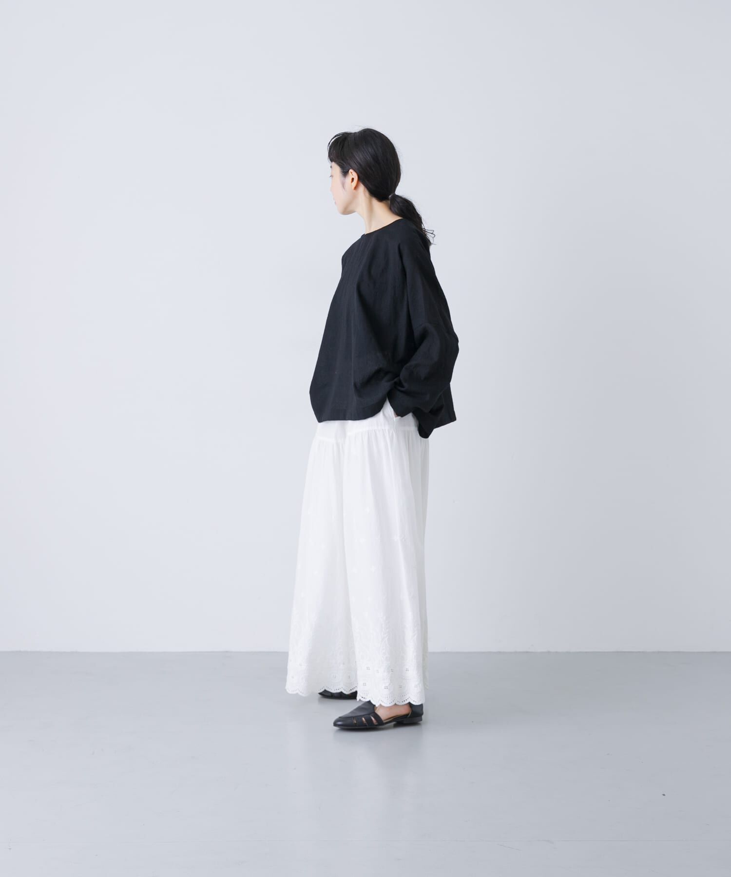 かぐれ「ウールガーゼワイドプルオーバー」|シャツ・ブラウス|