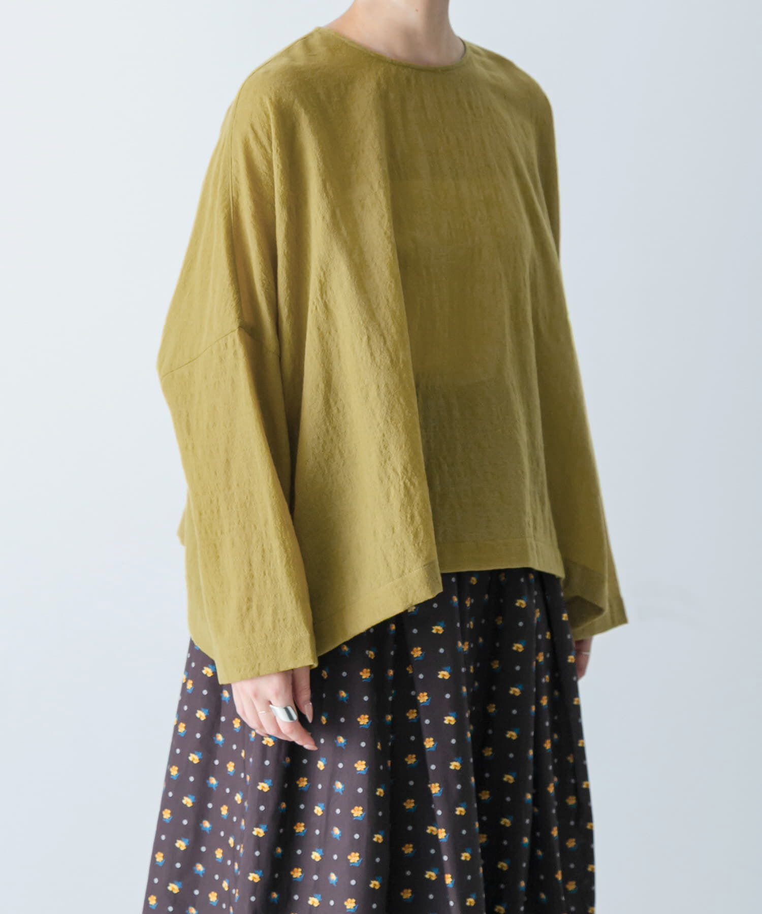 かぐれ「ウールガーゼワイドプルオーバー」|シャツ・ブラウス|