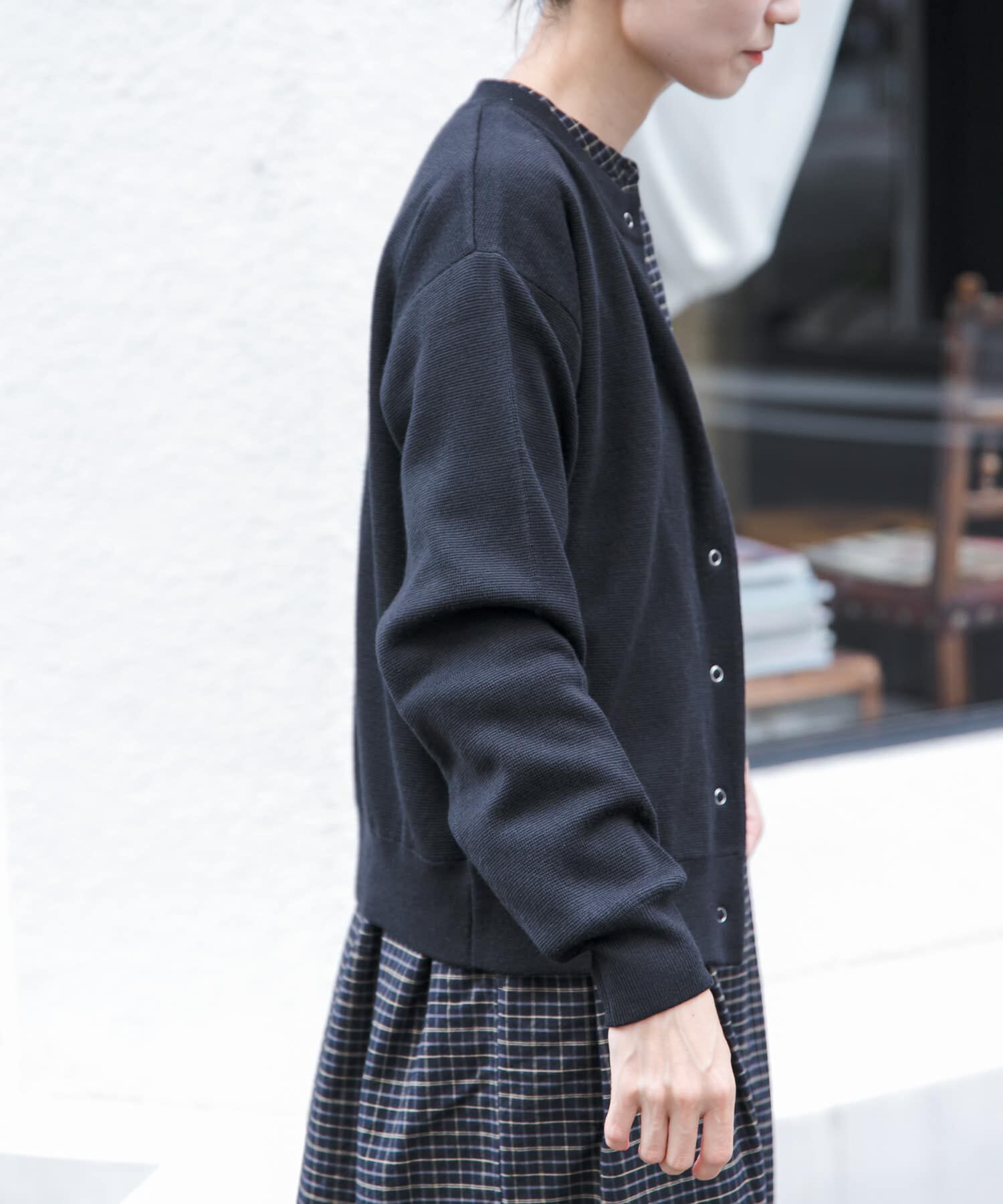 URBAN RESEARCH DOORS「FORK&SPOON　ミラノリブクルーネックカーディガン」|カーディガン|