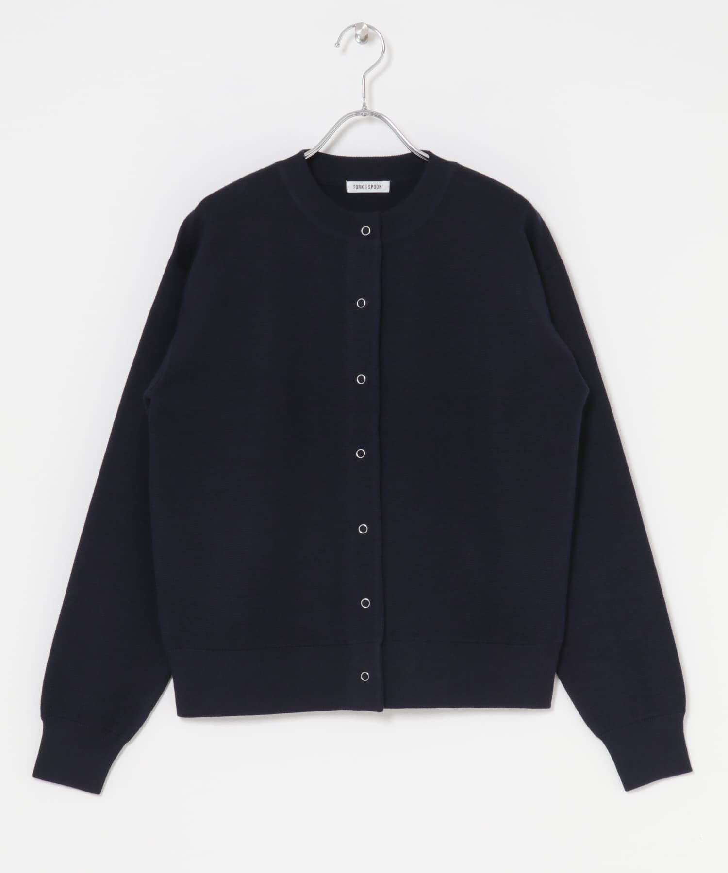 URBAN RESEARCH DOORS「FORK&SPOON　ミラノリブクルーネックカーディガン」|カーディガン|