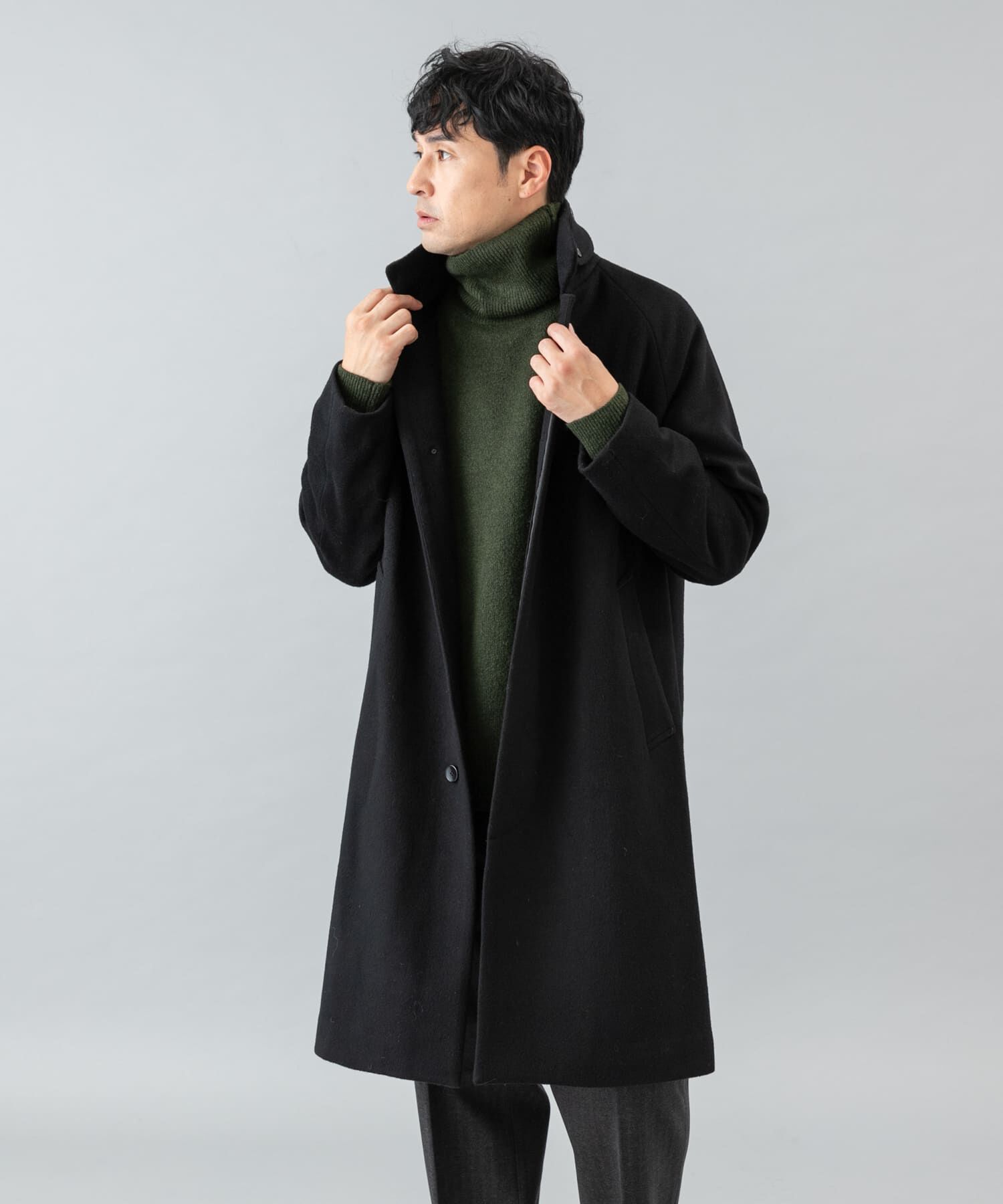 URBAN RESEARCH ROSSO「スーパー100 オーバーバルマカンコート」|ステンカラーコート|