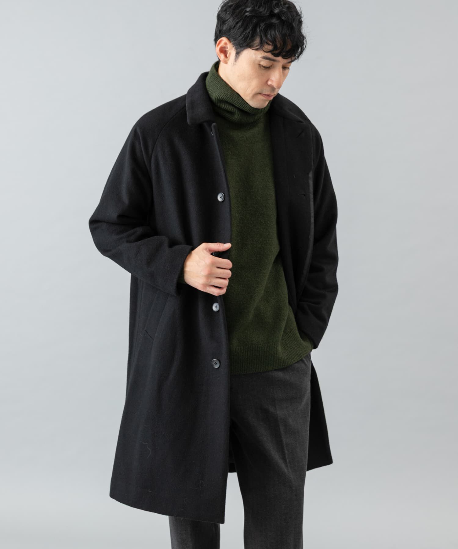 URBAN RESEARCH ROSSO「スーパー100 オーバーバルマカンコート」|ステンカラーコート|