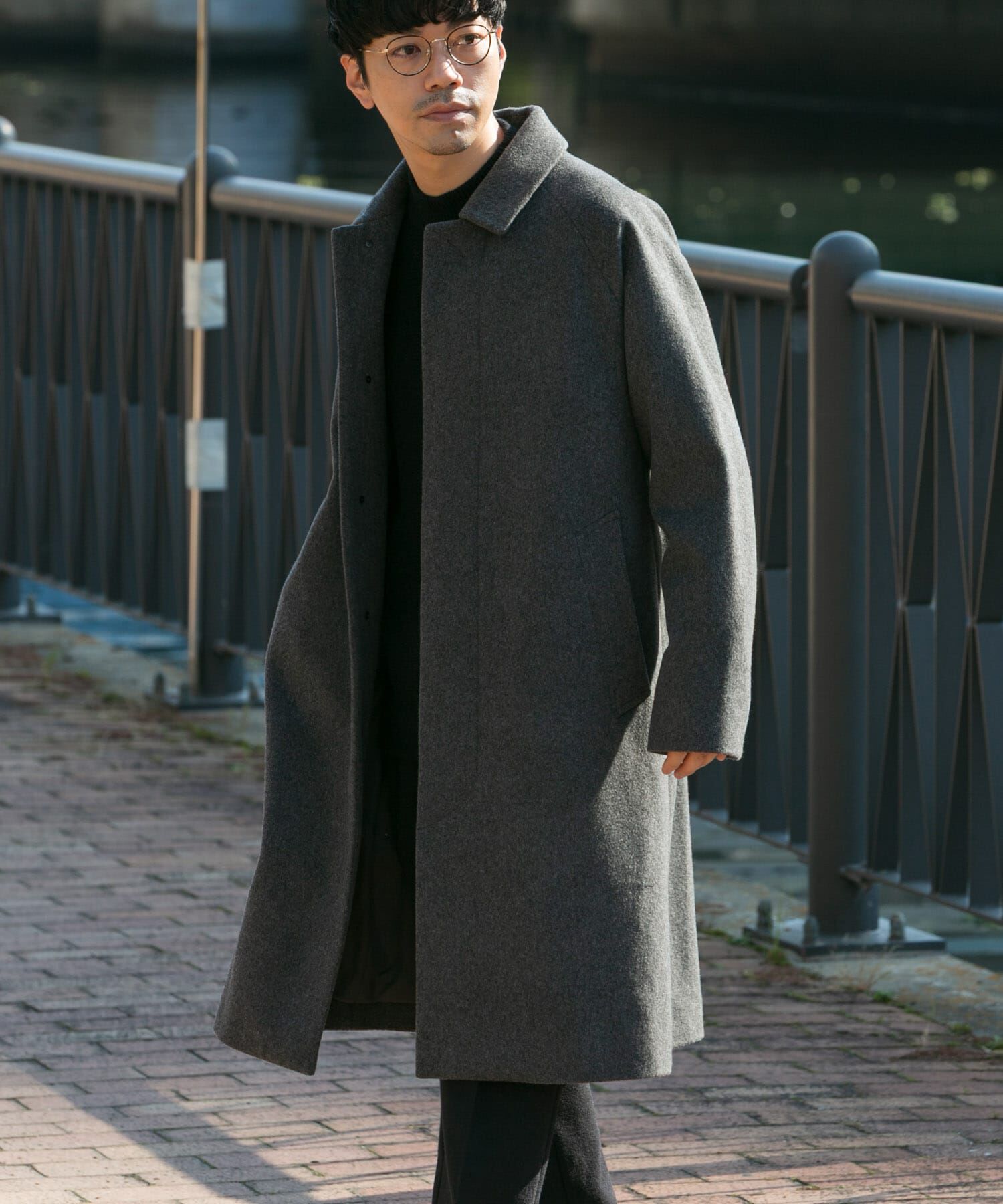 URBAN RESEARCH ROSSO「スーパー100 オーバーバルマカンコート」|ステンカラーコート|