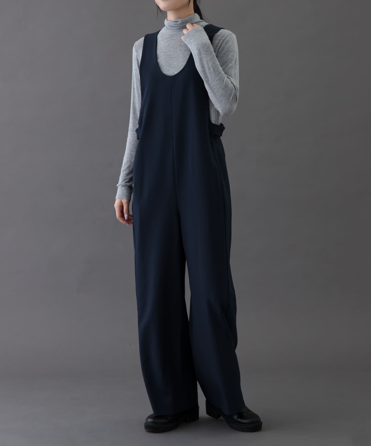 URBAN RESEARCH DOORS「FORK&SPOON　Uネックプラケットオーバーオール」|ワンピース|