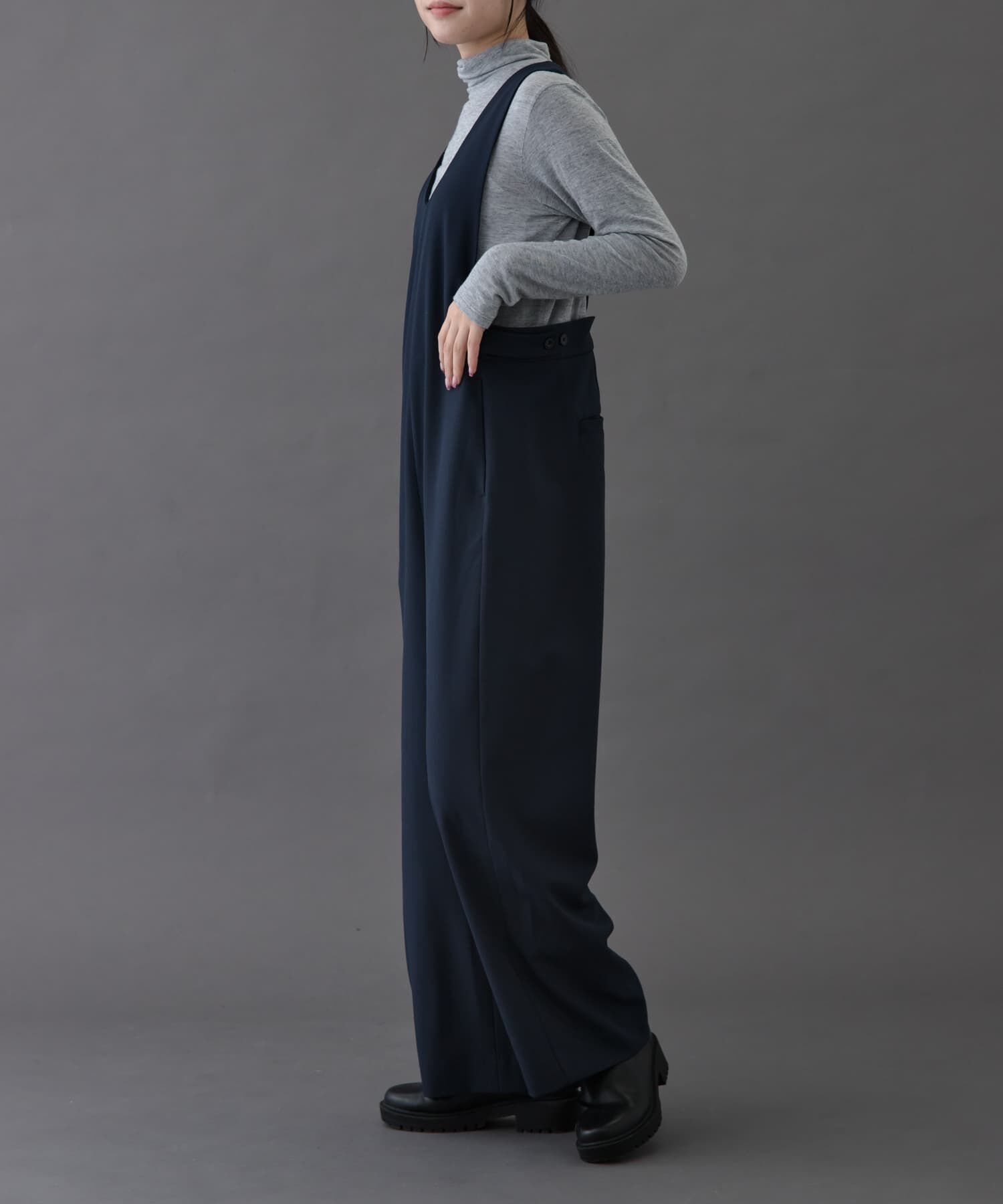 URBAN RESEARCH DOORS「FORK&SPOON　Uネックプラケットオーバーオール」|ワンピース|