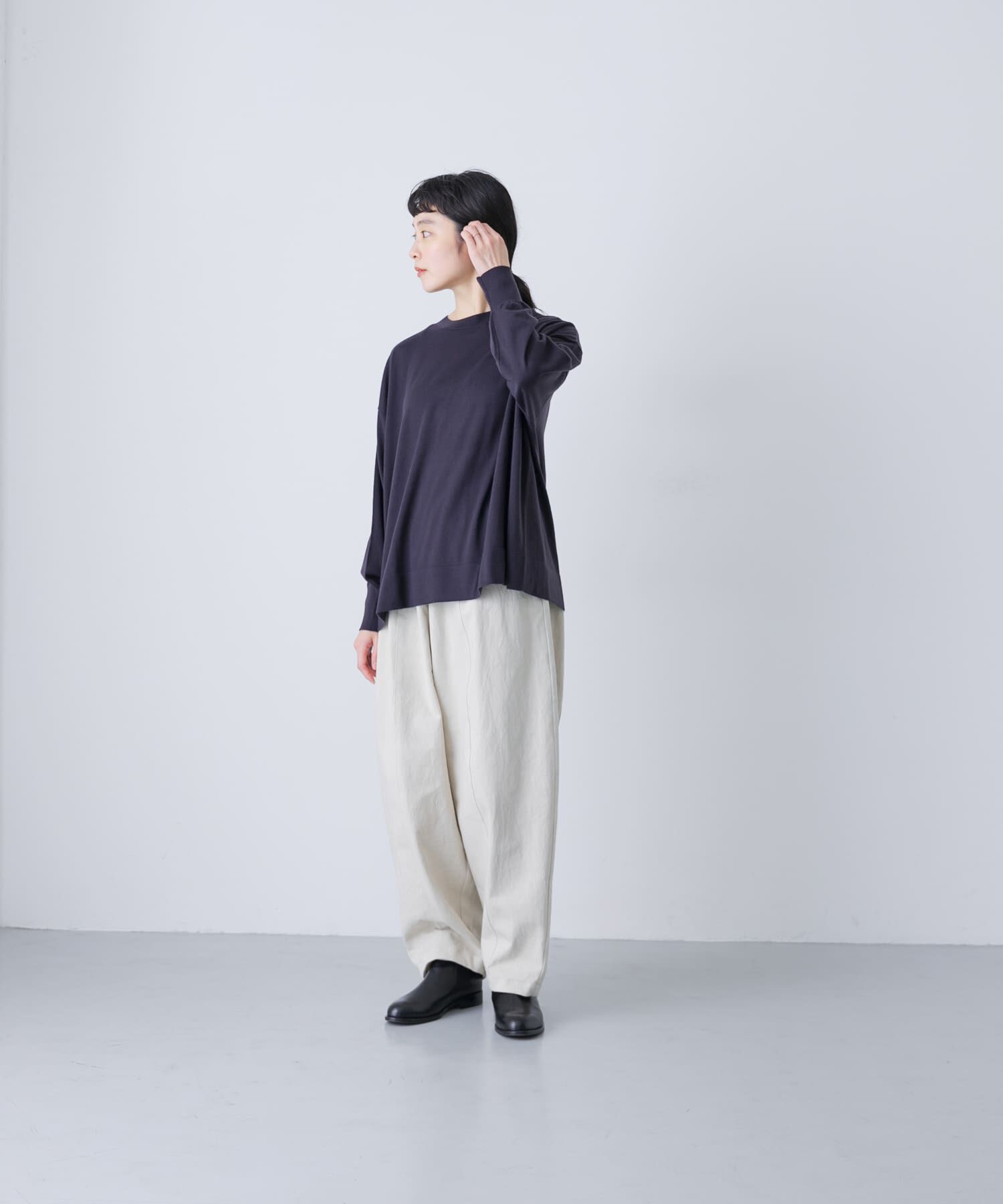 かぐれ「ウールハイゲージクルーネック」|ニット・セーター|