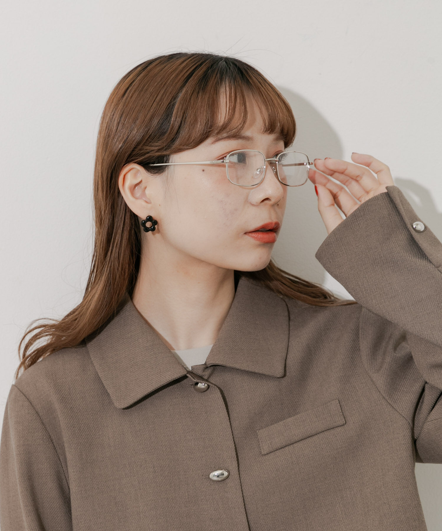 SMELLY「メタルスクエアダテメガネ」|メガネ|