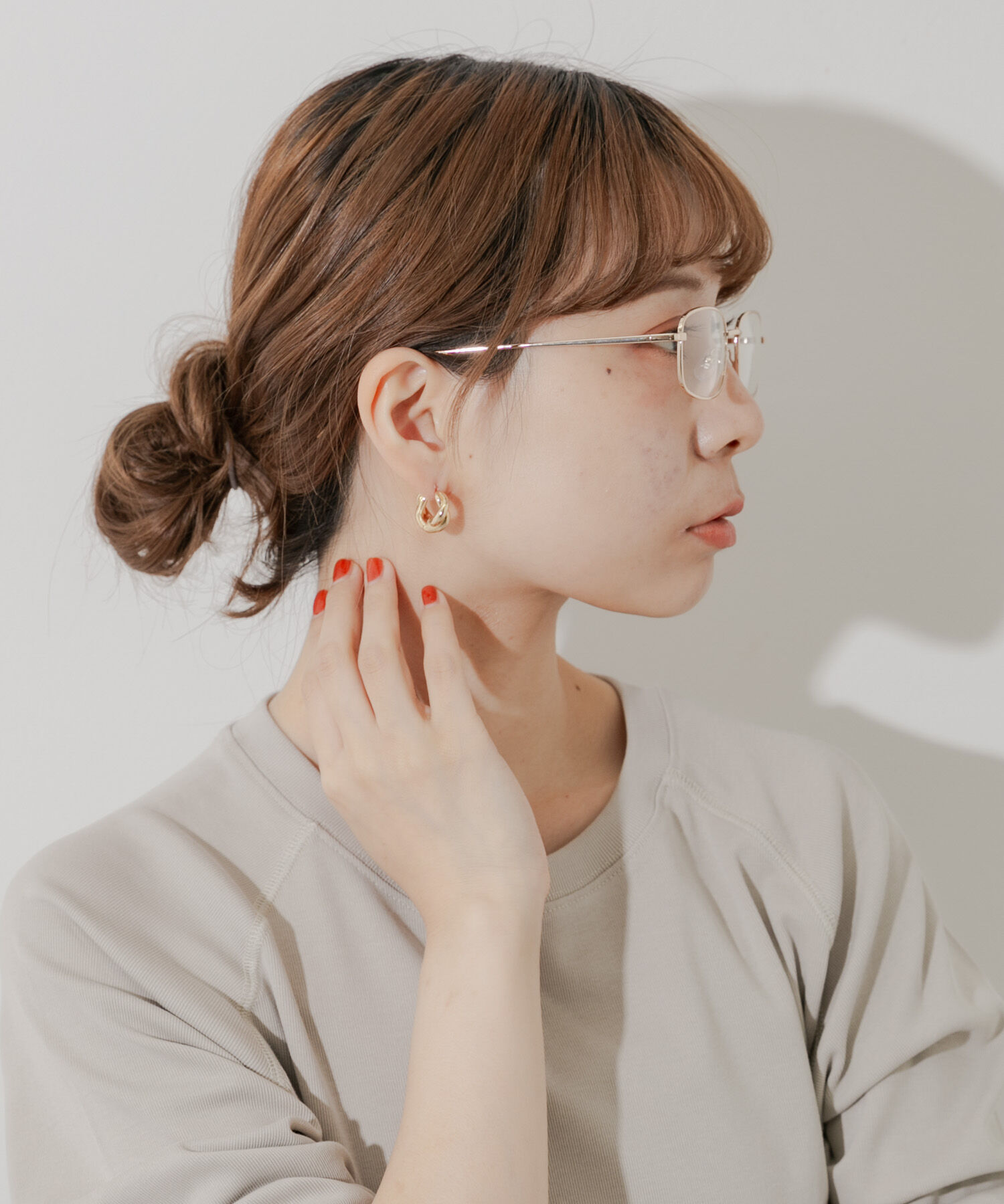 SMELLY「メタルスクエアダテメガネ」|メガネ|