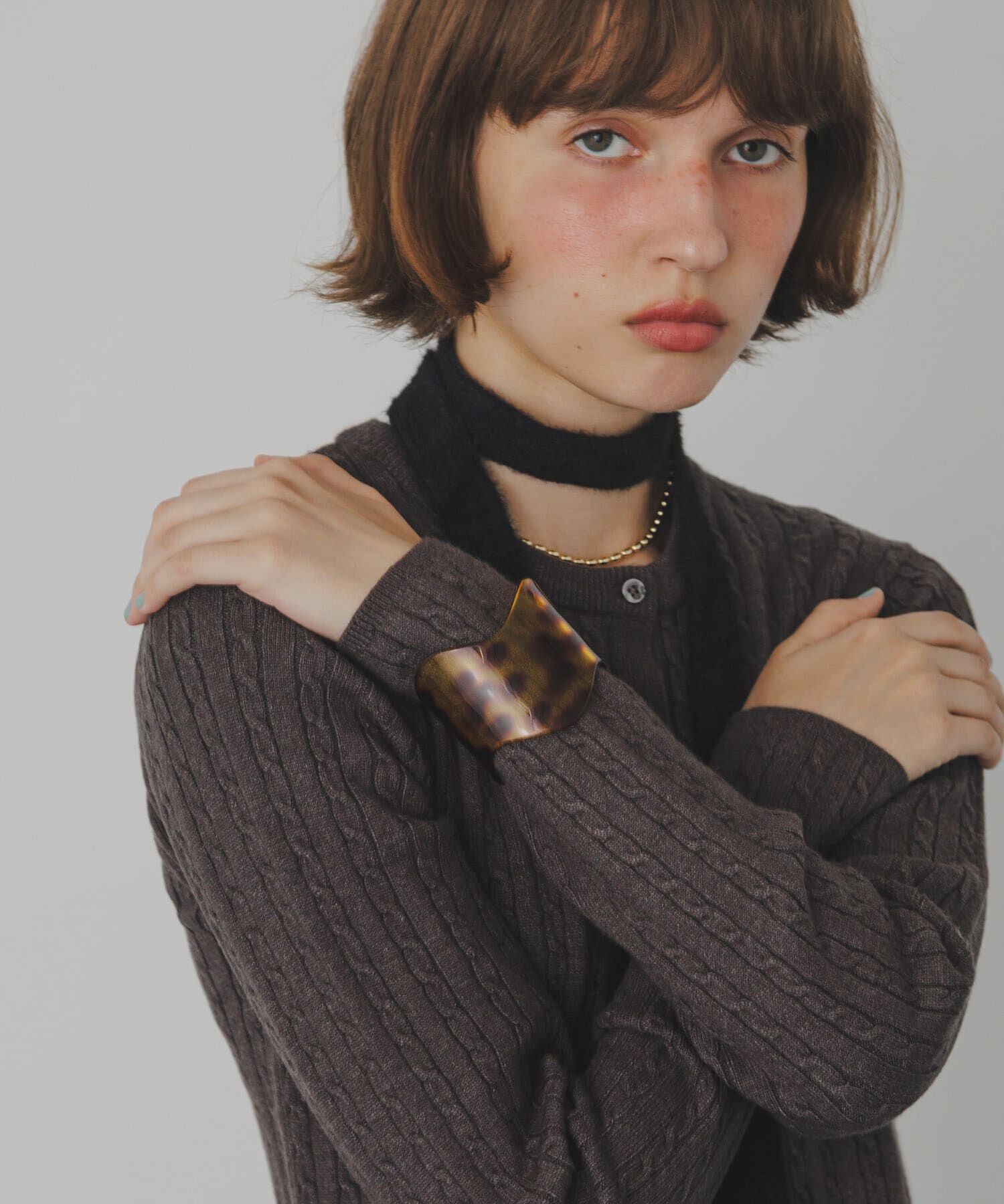 SMELLY「デミパターンワイドバングル」|ブレスレット・バングル|